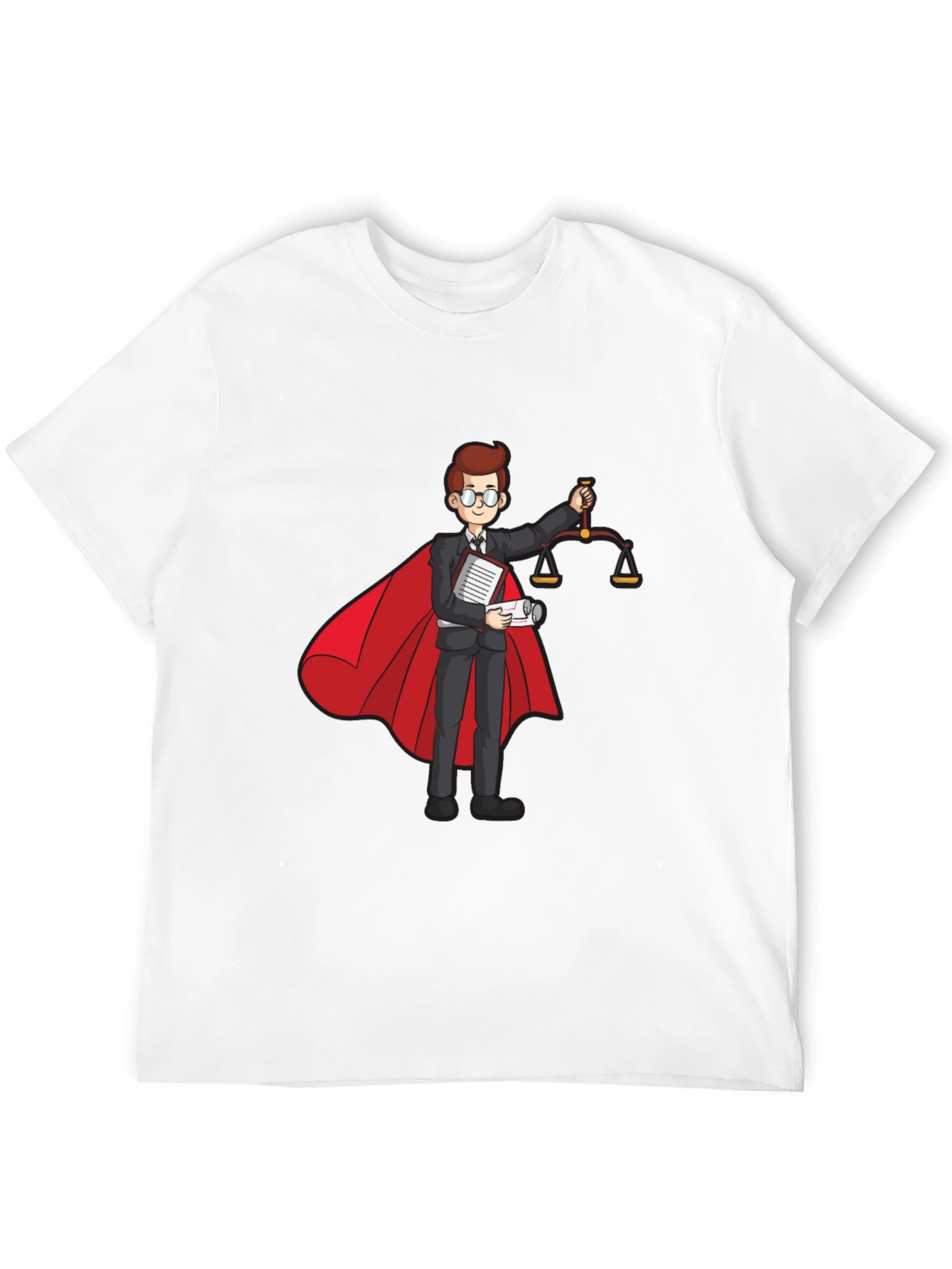 Superhero Lawyer T-Shirt - Scales of Justice
