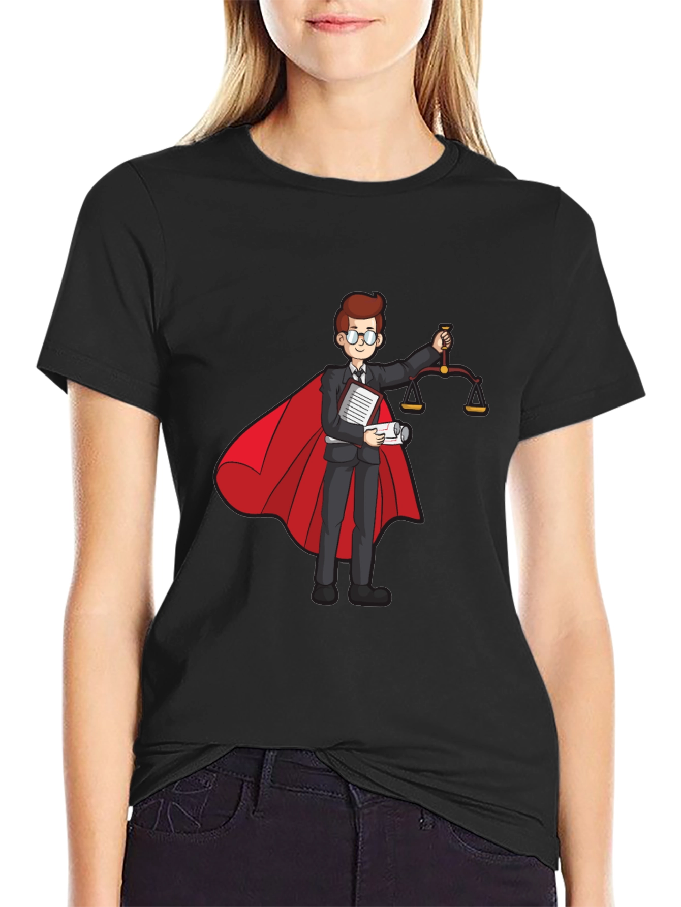 Superhero Lawyer T-Shirt - Scales of Justice