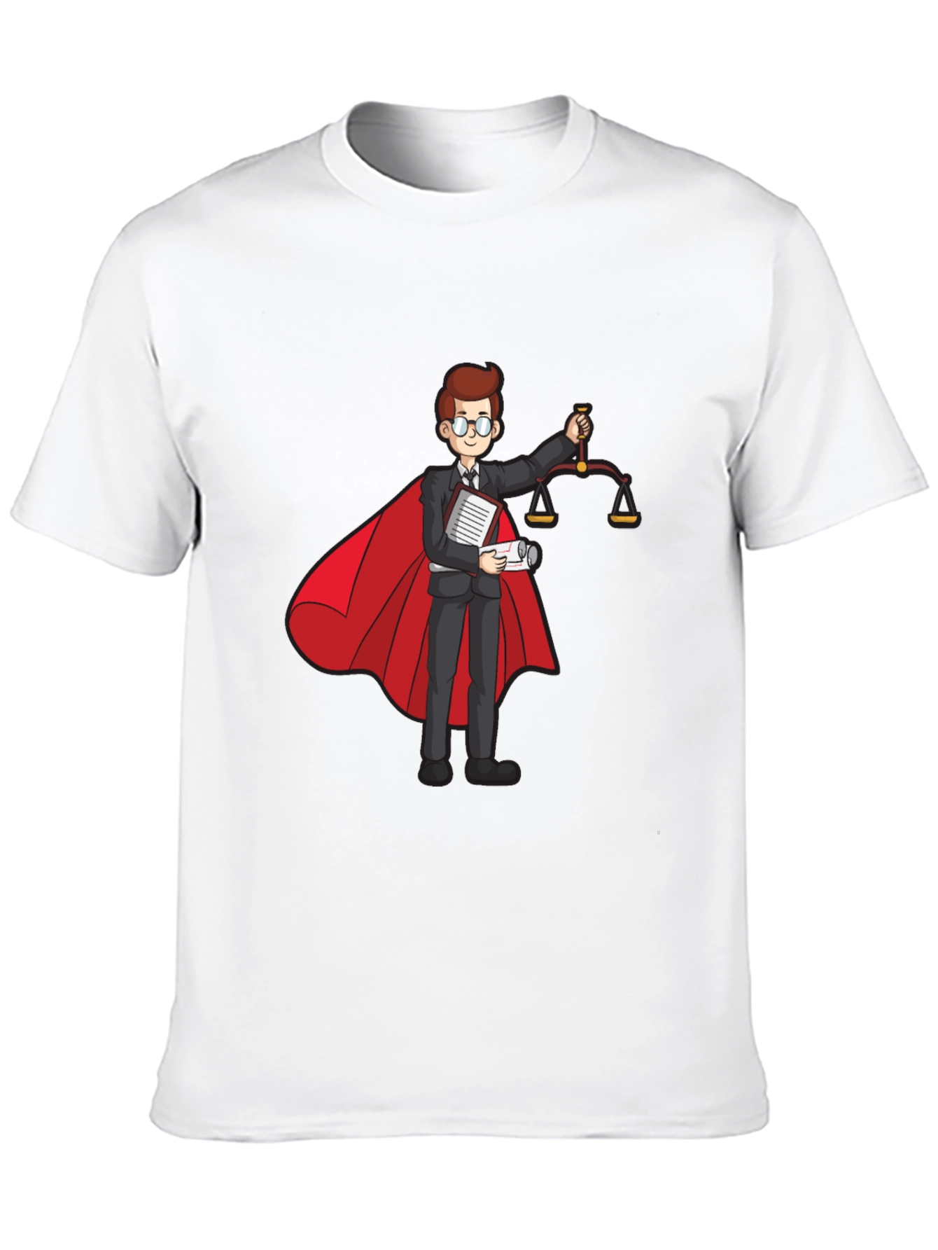 Superhero Lawyer T-Shirt - Scales of Justice