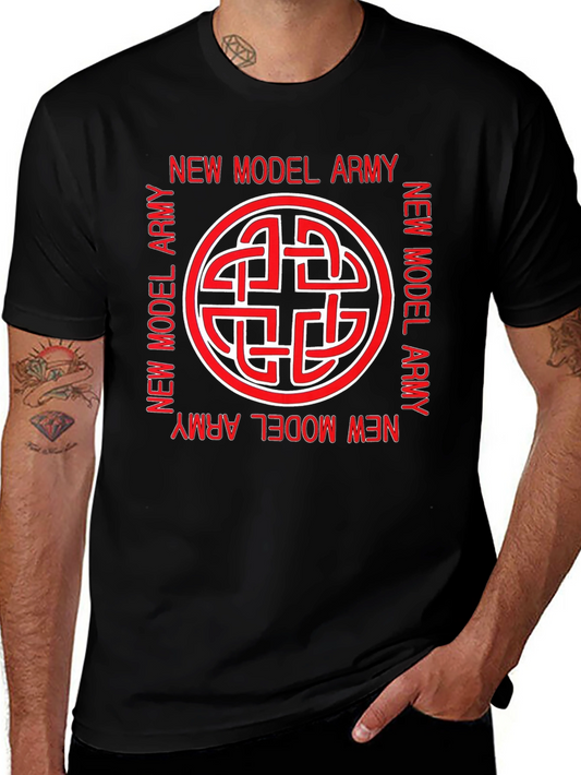 New Model Army Band T-Shirt - Knot Logo Black Tee