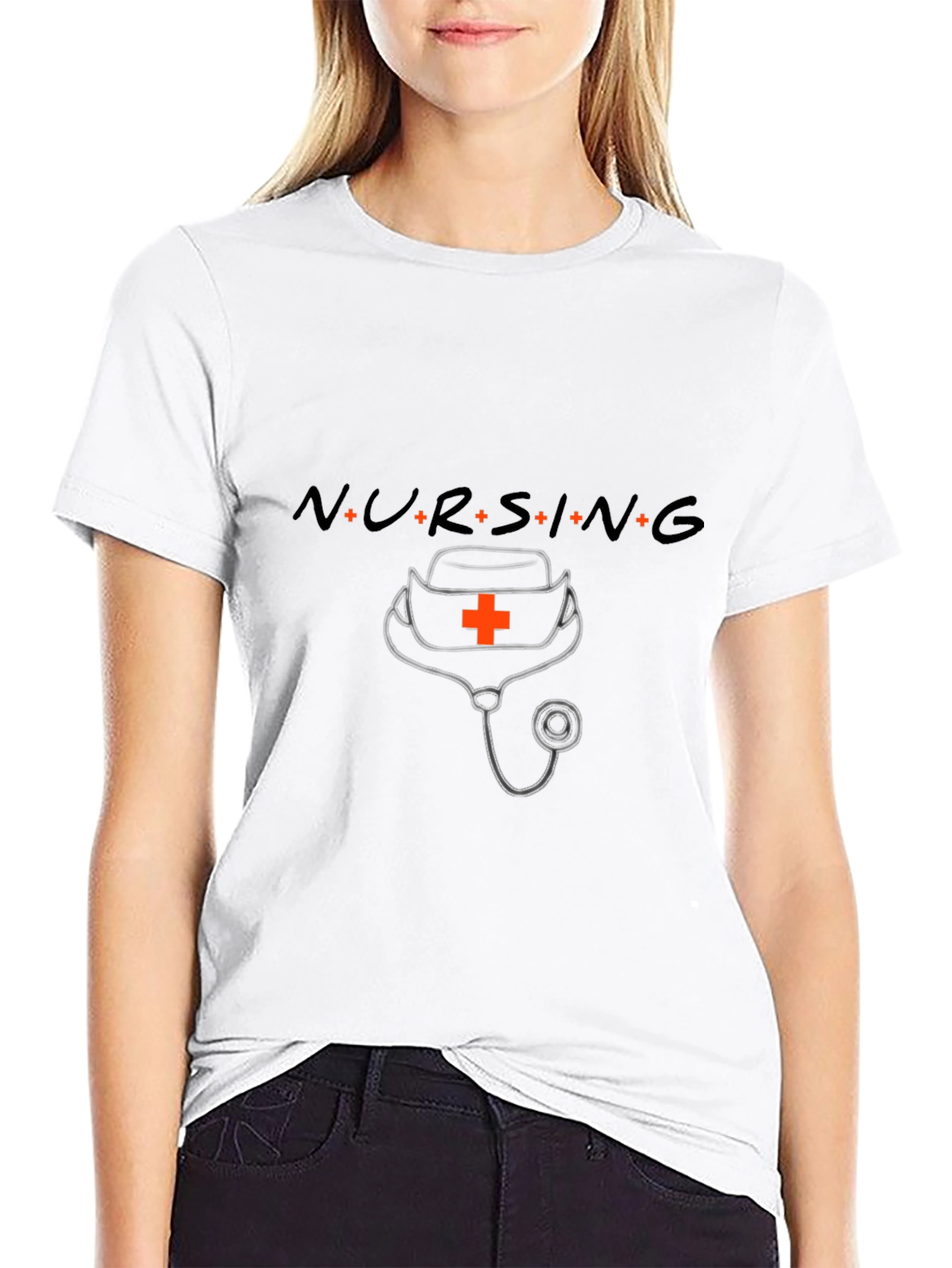 Nursing Friends T-Shirt Nurse Hat Stethoscope Tee