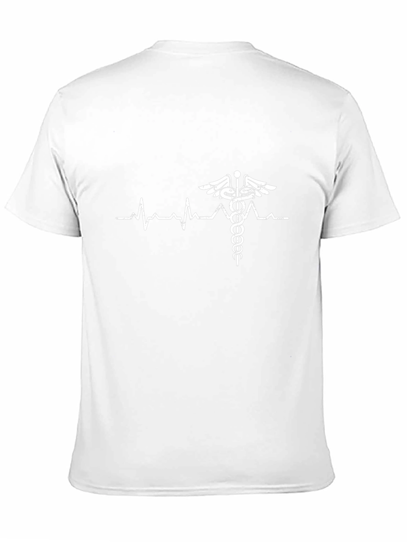 Heartbeat Caduceus T-Shirt - Medical Symbol Tee