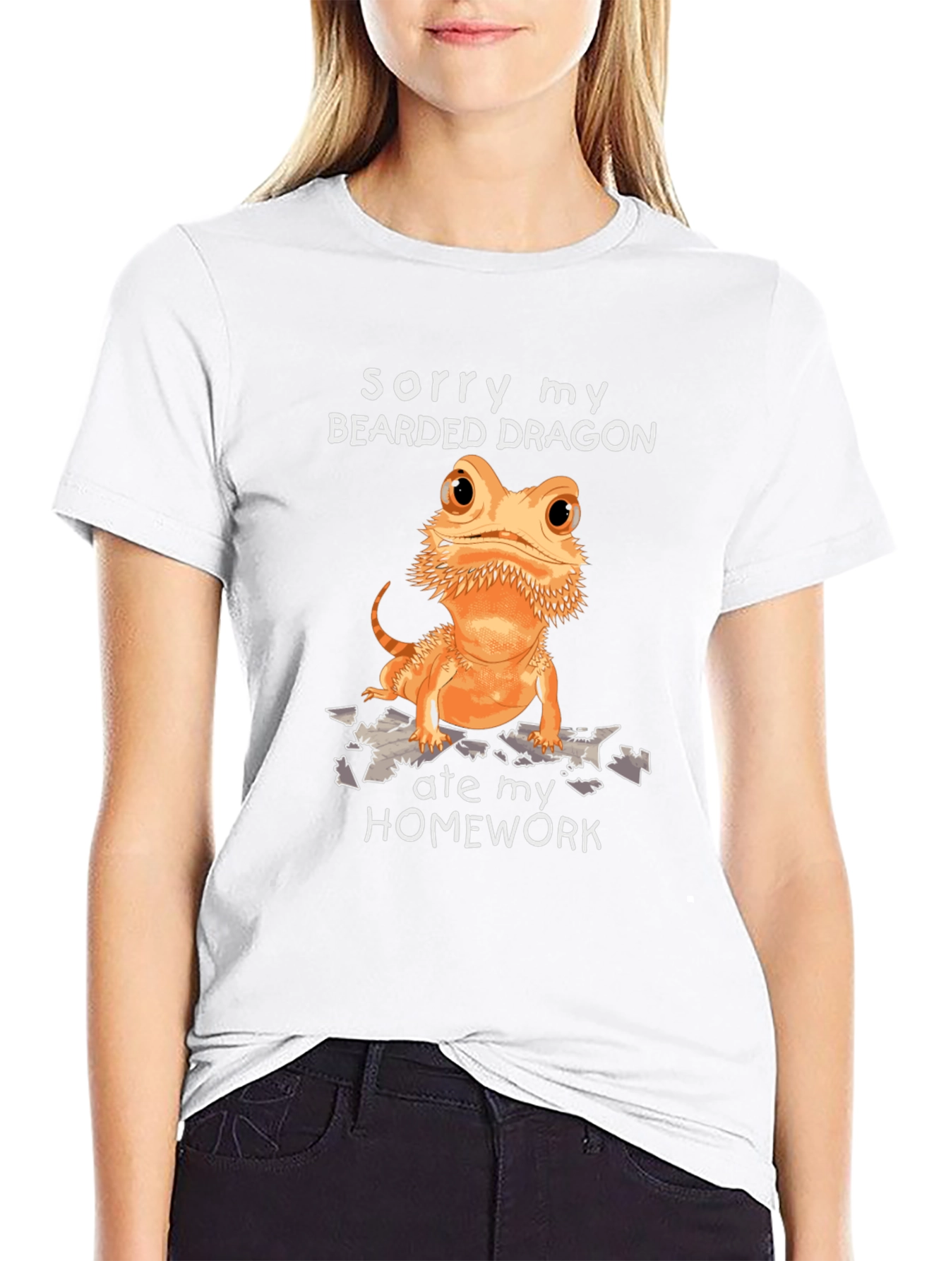 Bearded Dragon Homework T-Shirt Funny Pet Lover Tee