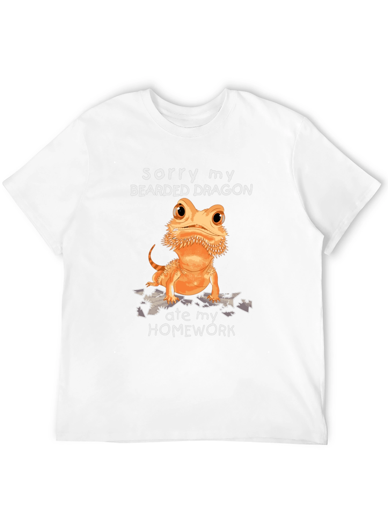 Bearded Dragon Homework T-Shirt Funny Pet Lover Tee