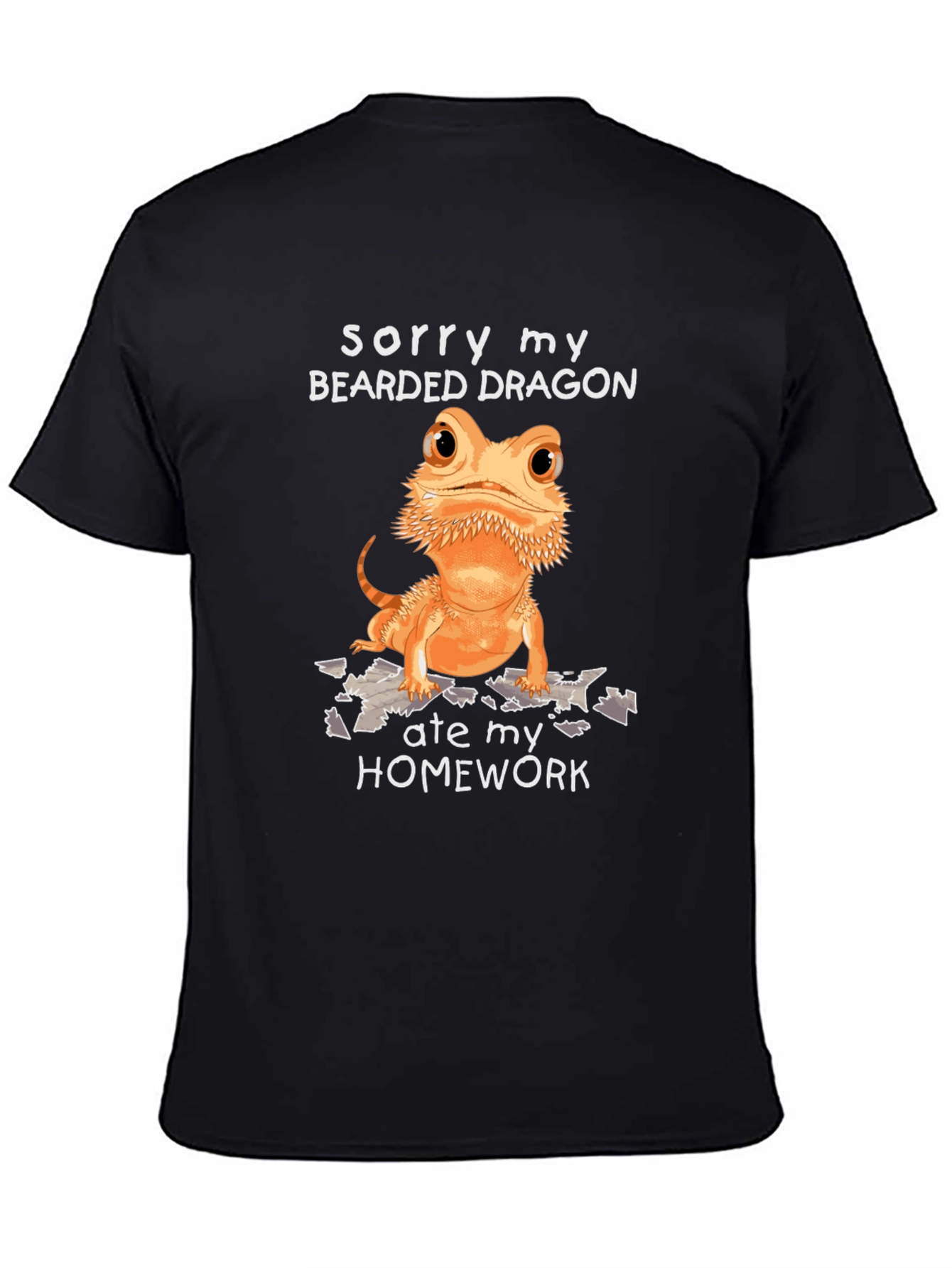Bearded Dragon Homework T-Shirt Funny Pet Lover Tee