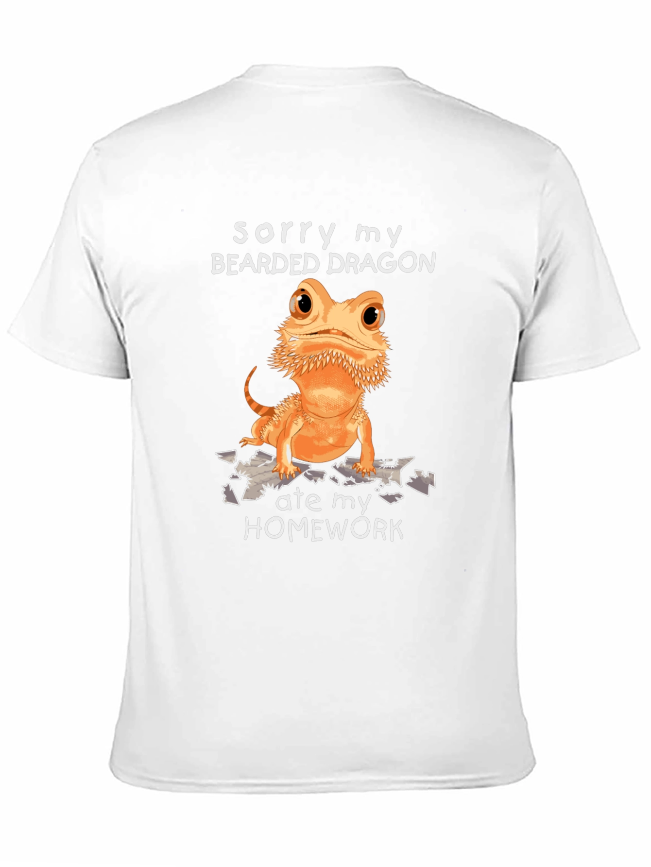 Bearded Dragon Homework T-Shirt Funny Pet Lover Tee