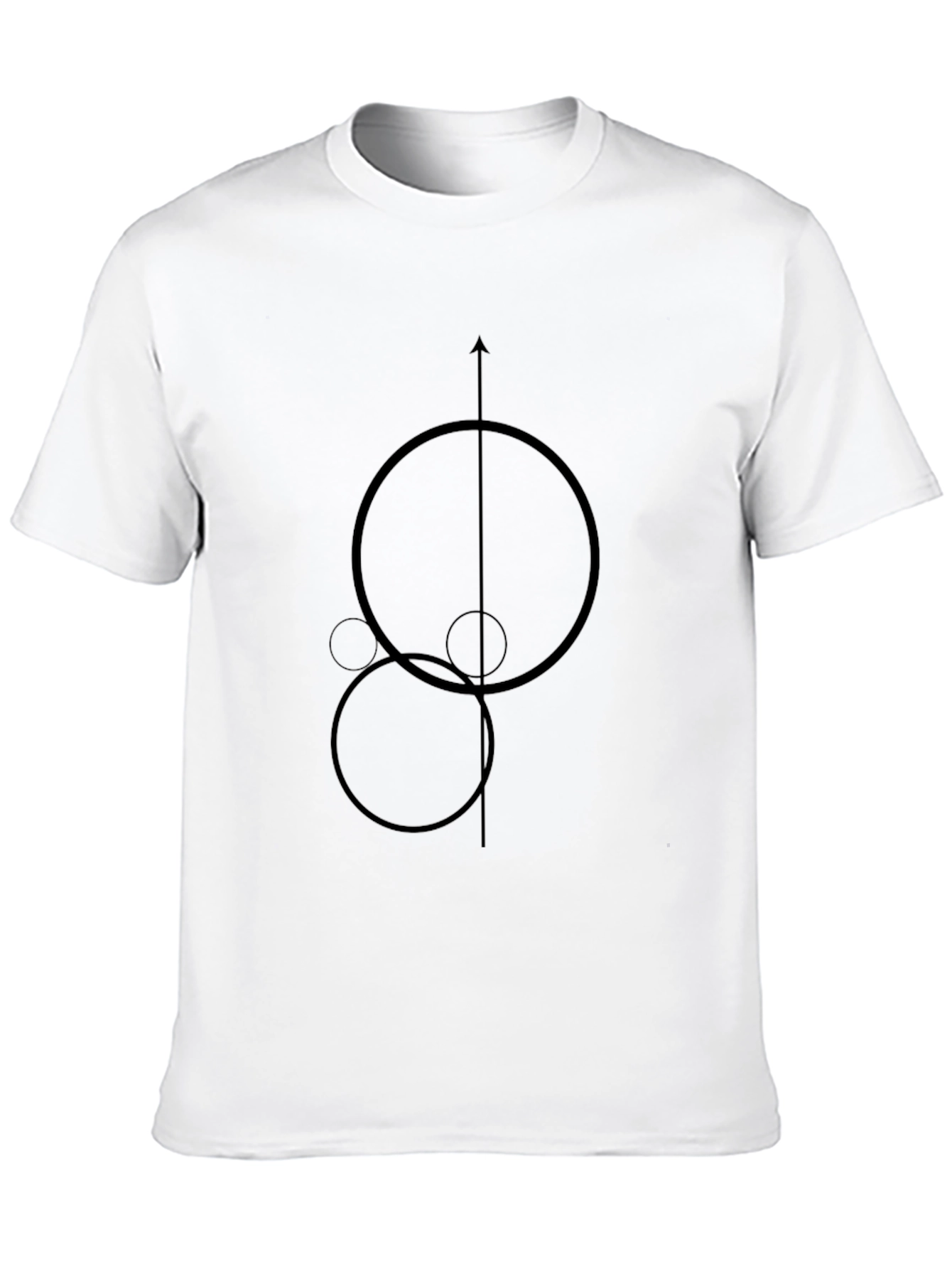 Geometric Black T-Shirt - Minimalist Design
