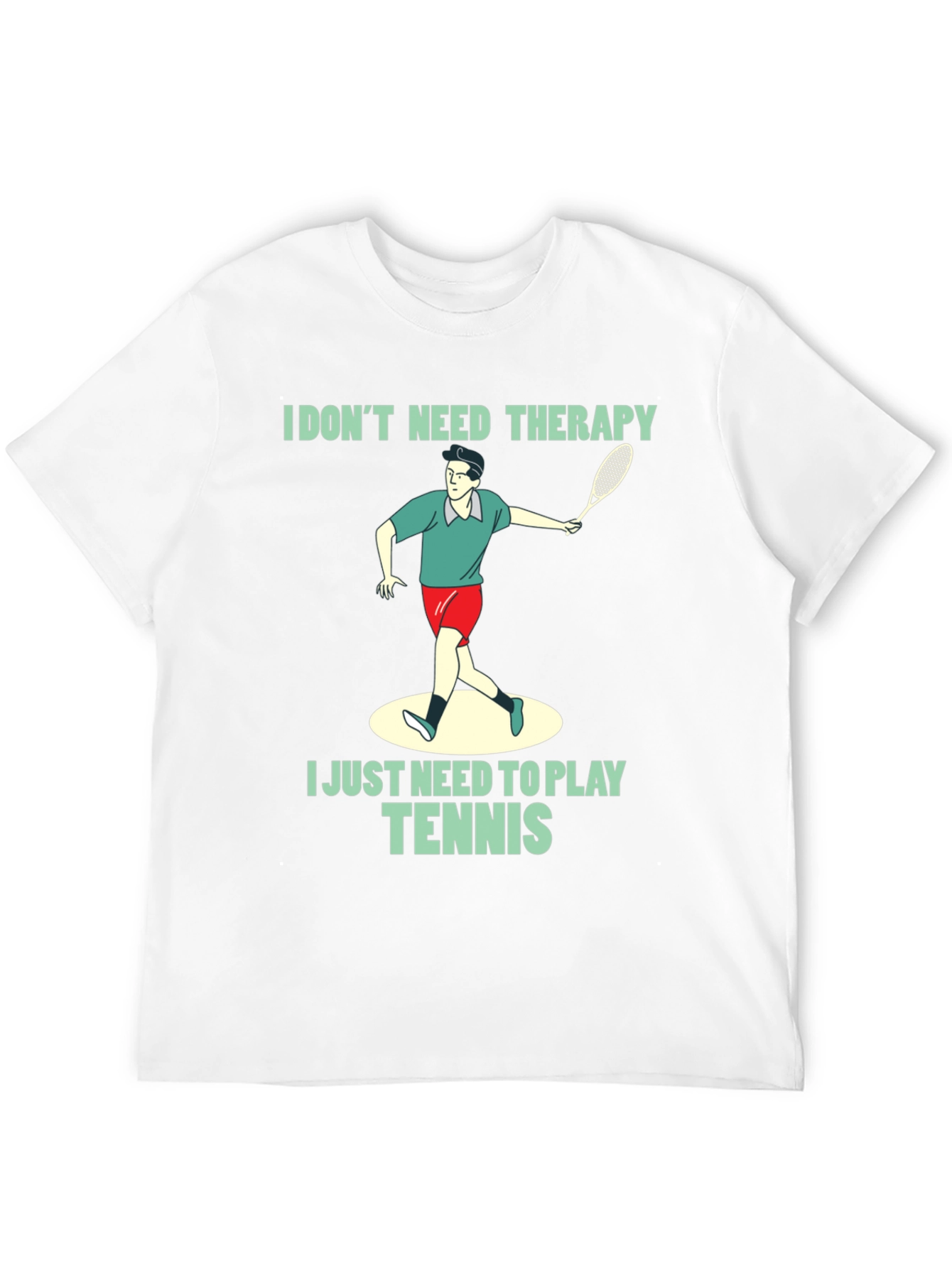 Funny Tennis Therapy T-Shirt for Players