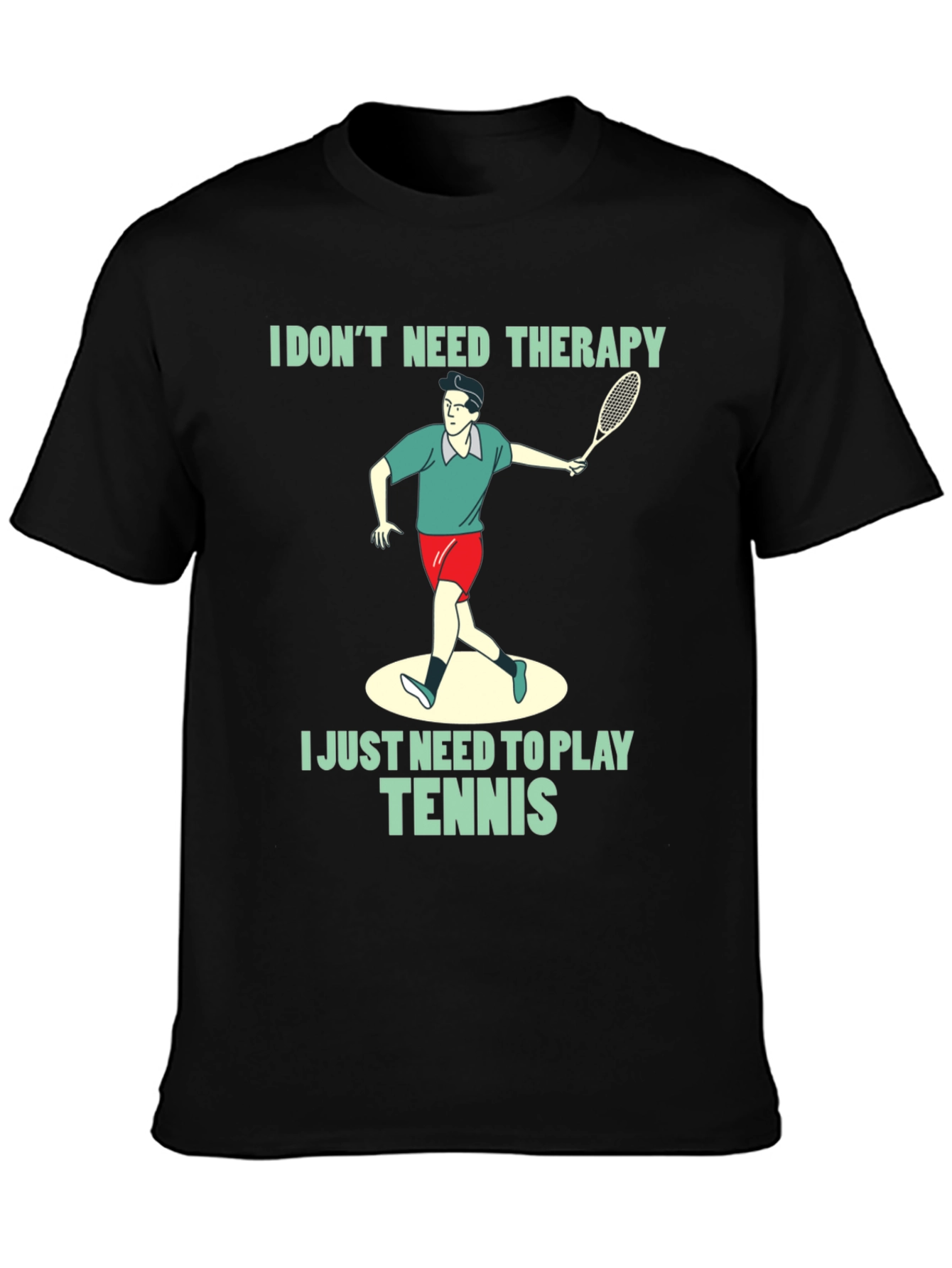 Funny Tennis Therapy T-Shirt for Players