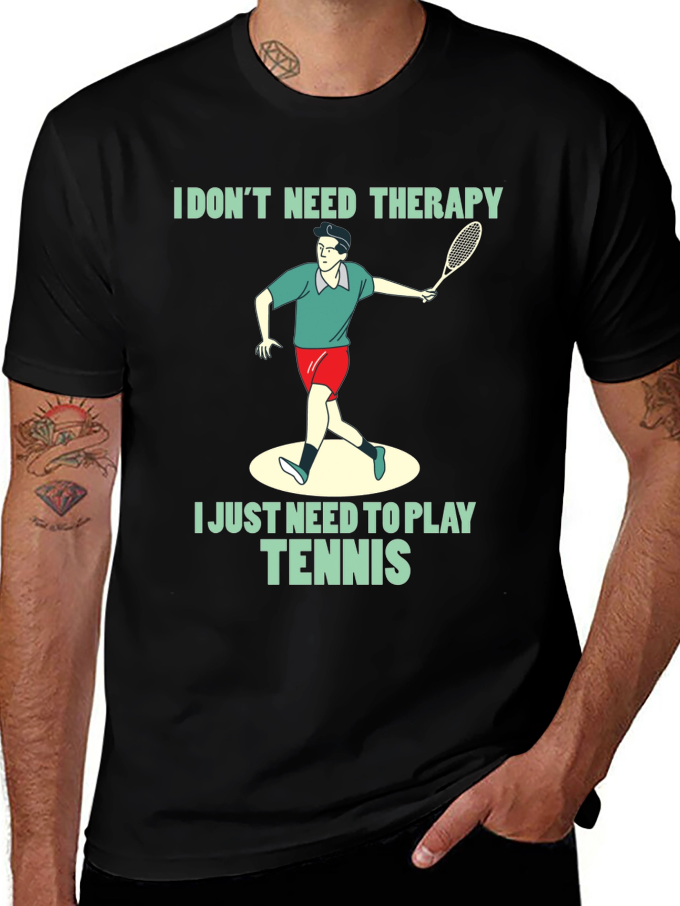 Funny Tennis Therapy T-Shirt for Players
