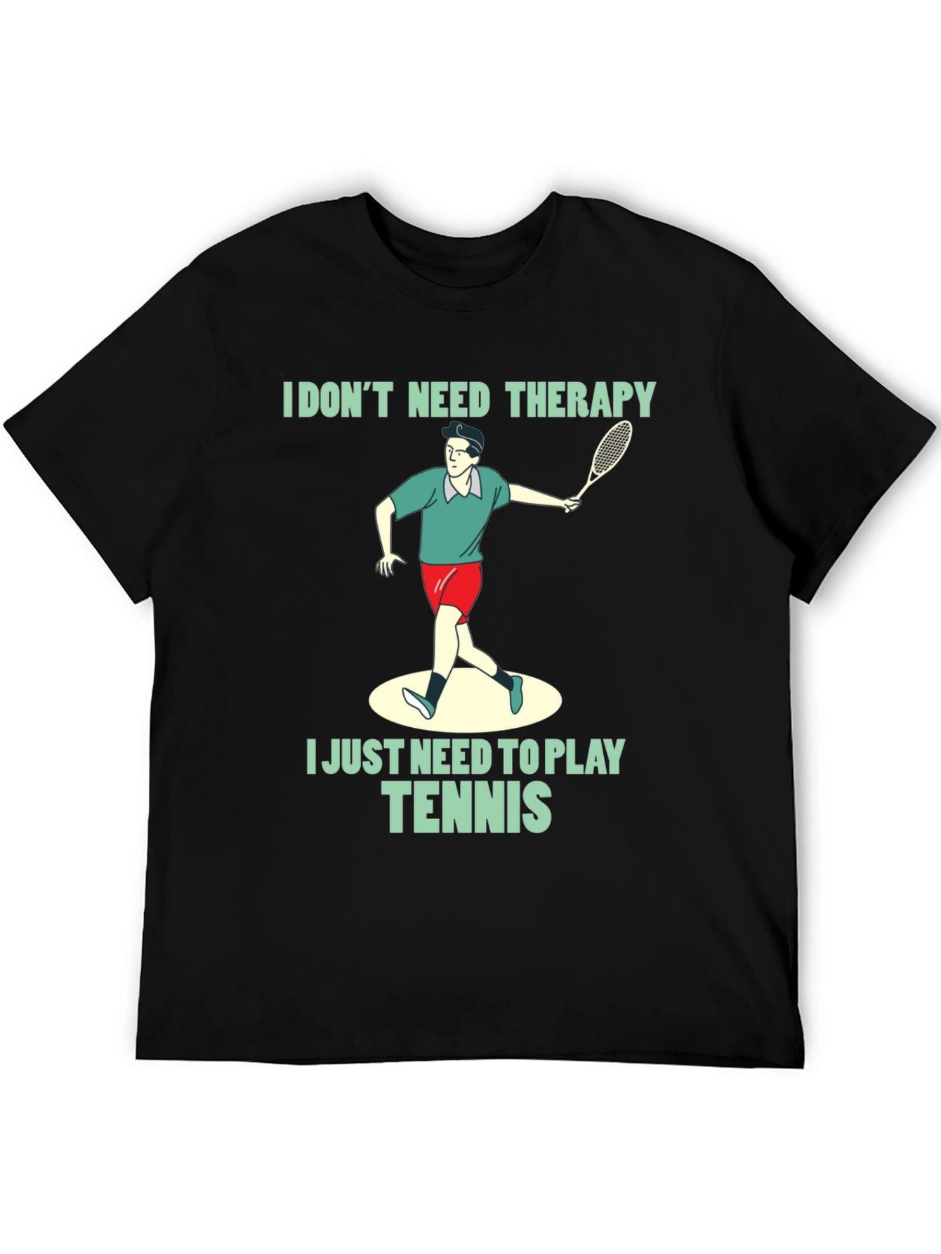 Funny Tennis Therapy T-Shirt for Players
