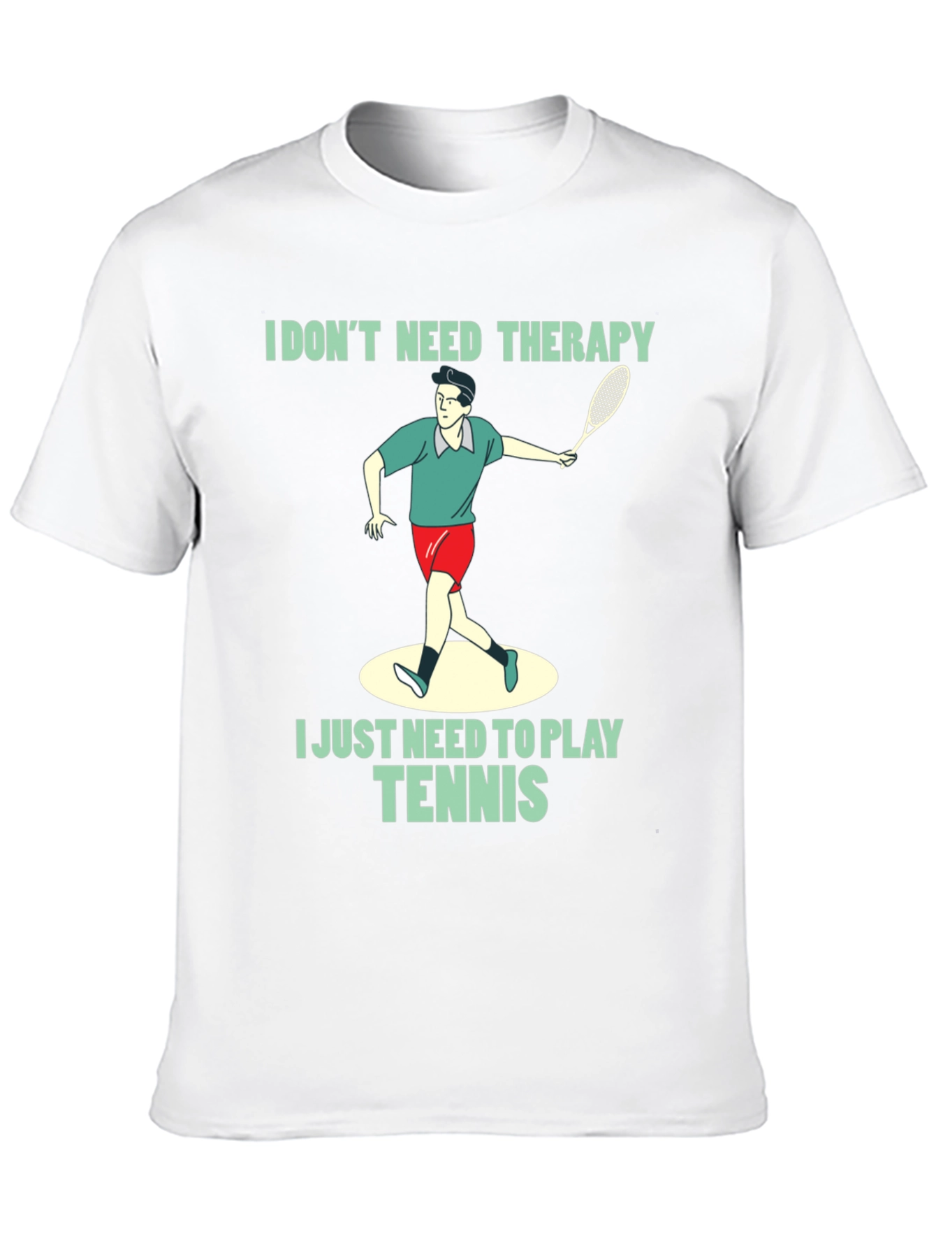 Funny Tennis Therapy T-Shirt for Players