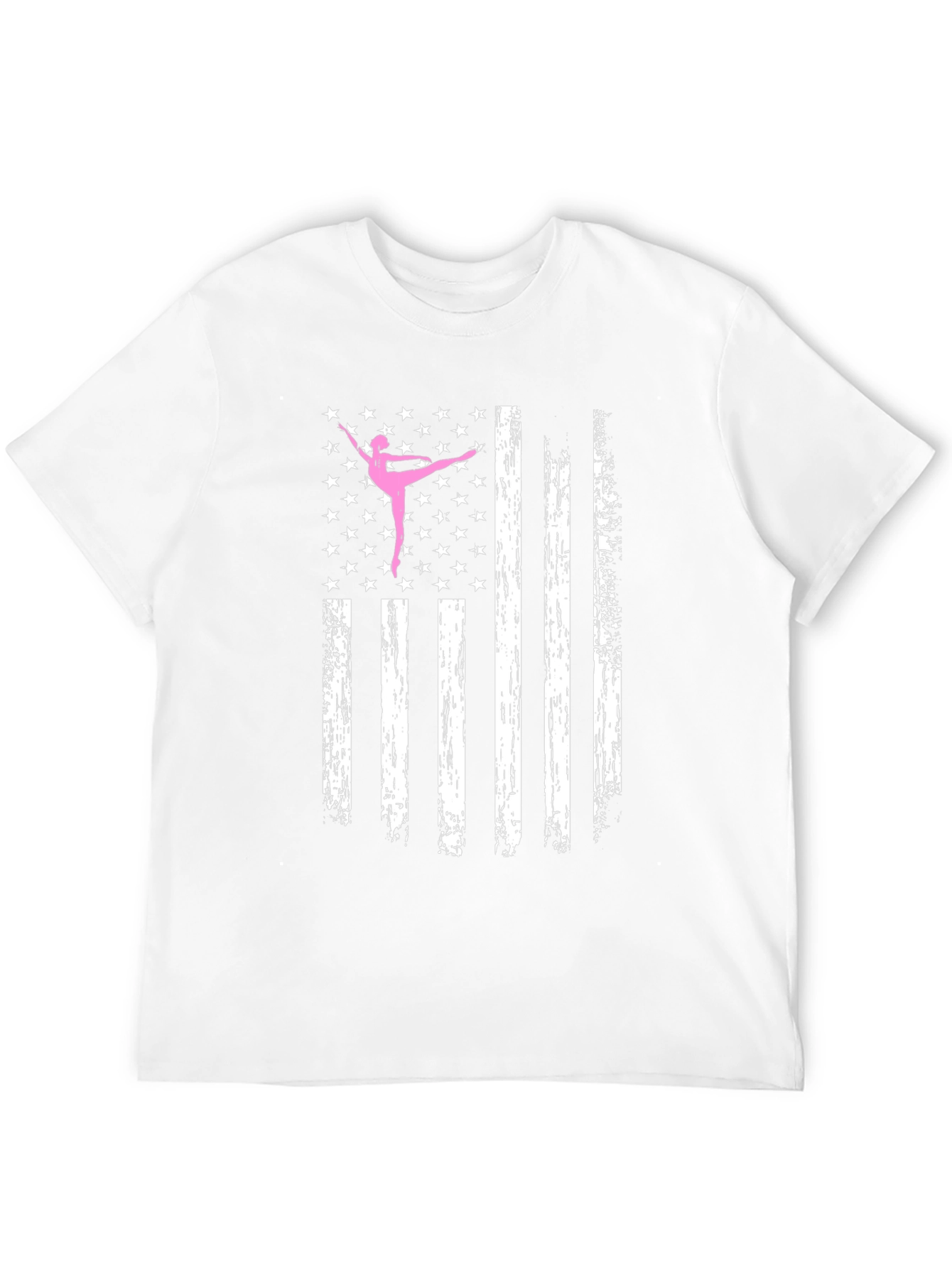 Ballet Dancer American Flag Black T-Shirt