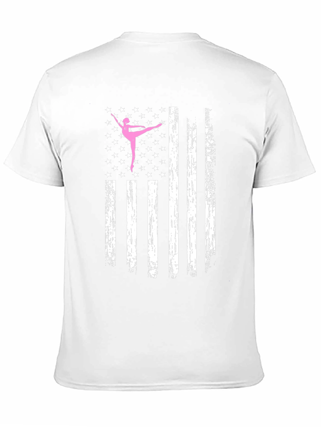 Ballet Dancer American Flag Black T-Shirt