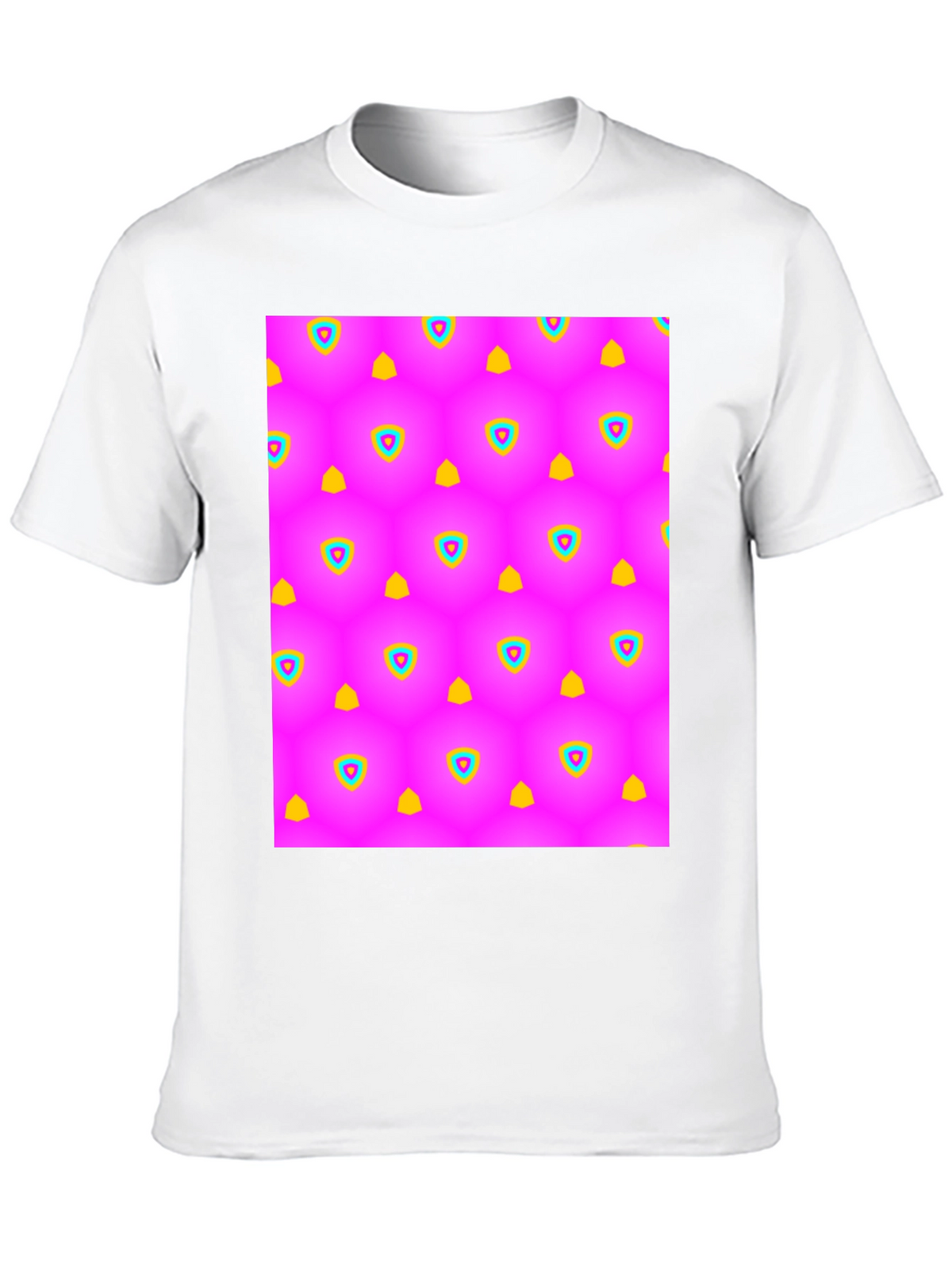 Vibrant Pattern Black T-Shirt