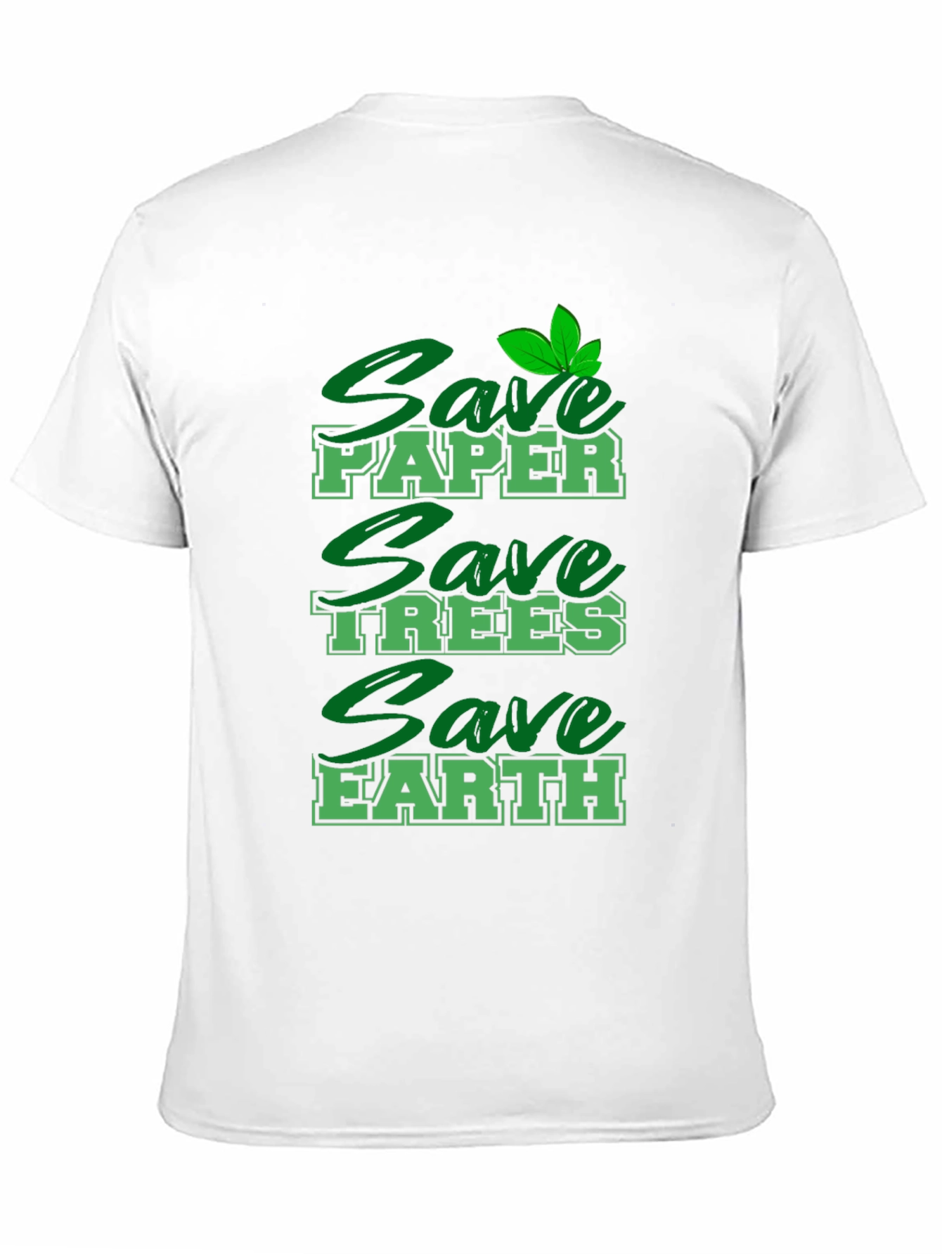 Eco-Friendly Save Earth Graphic Print T-Shirt