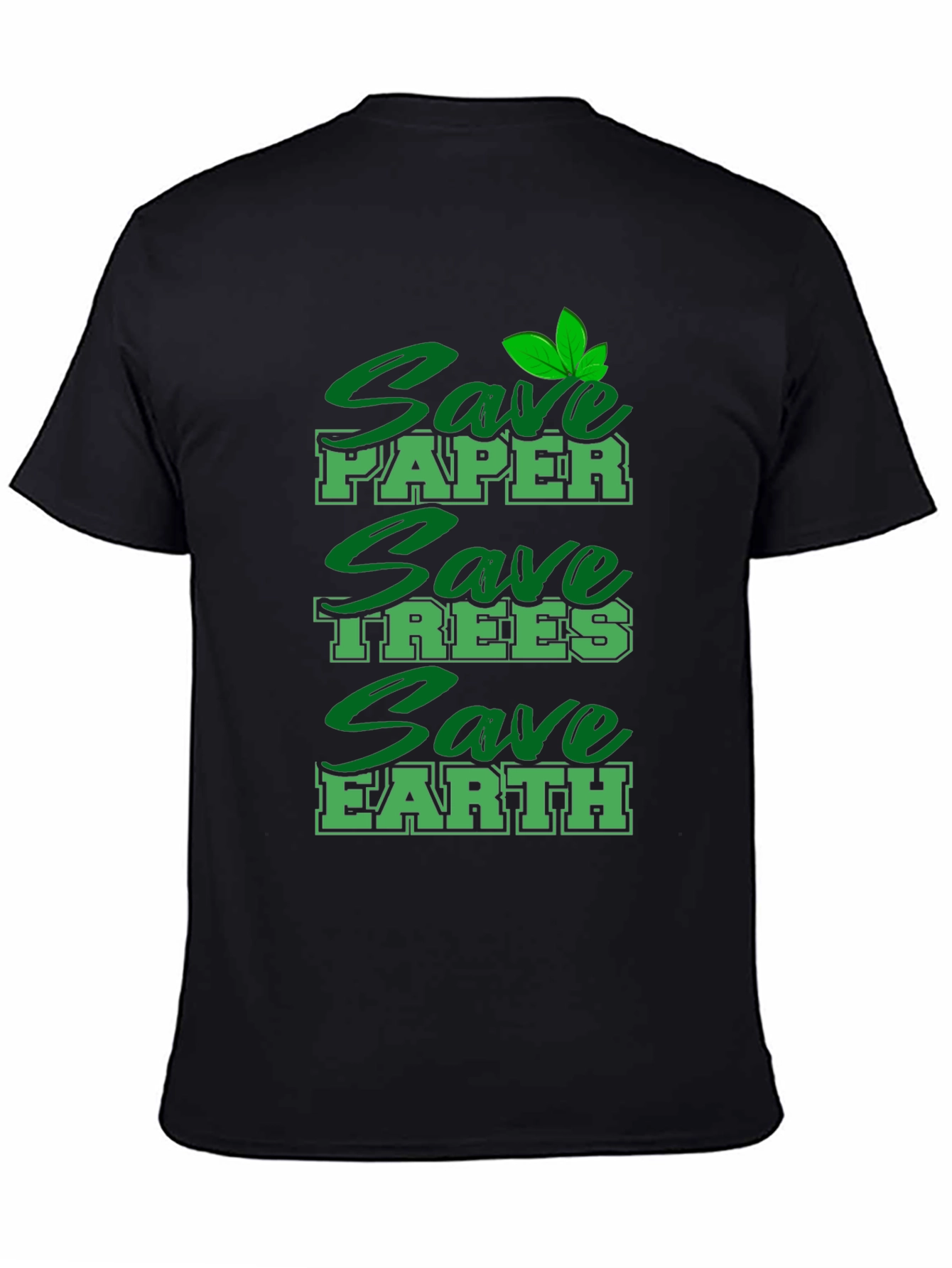 Eco-Friendly Save Earth Graphic Print T-Shirt