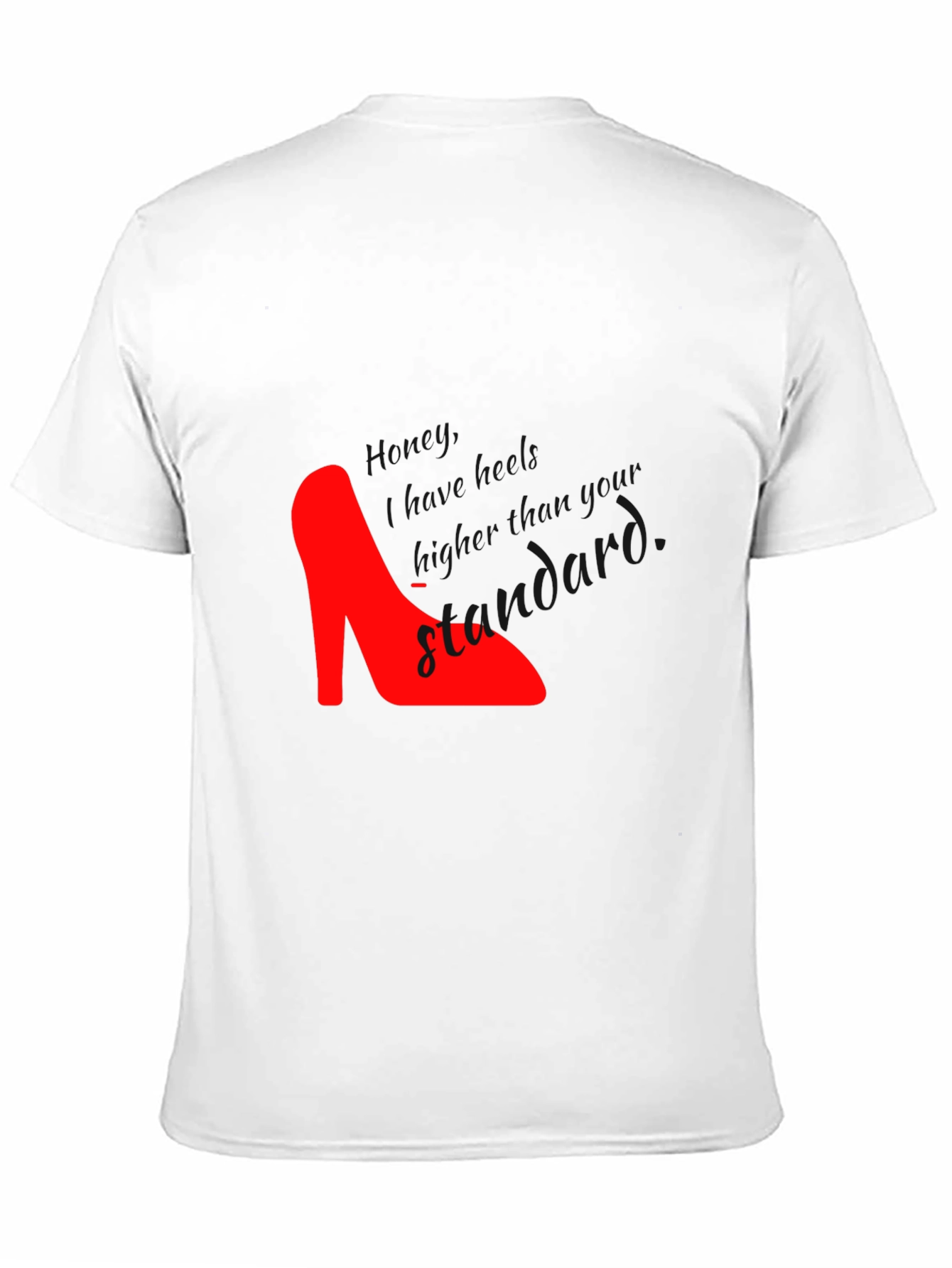 Red High Heel Black T-Shirt - Stand Out Style