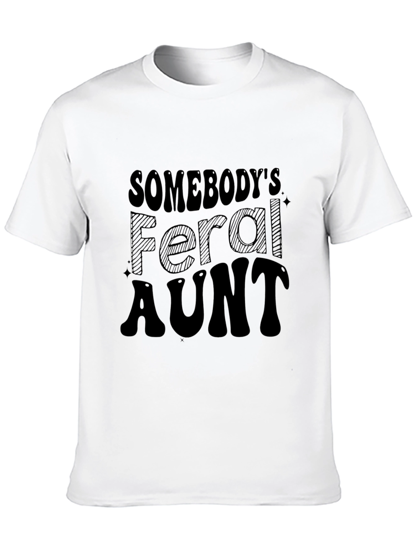 Somebodys Feral Aunt Graphic Tee - Black