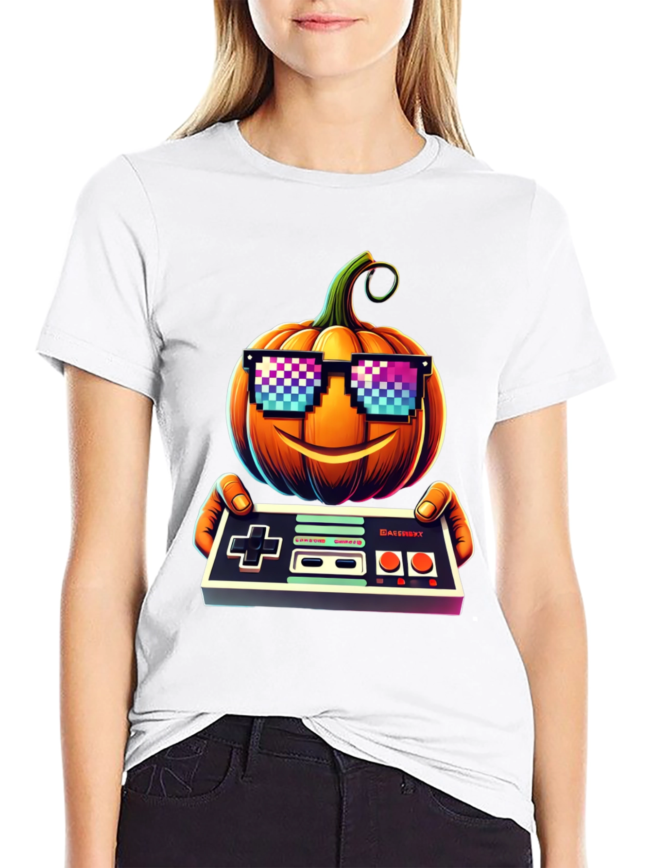 Retro Gamer Pumpkin Tee