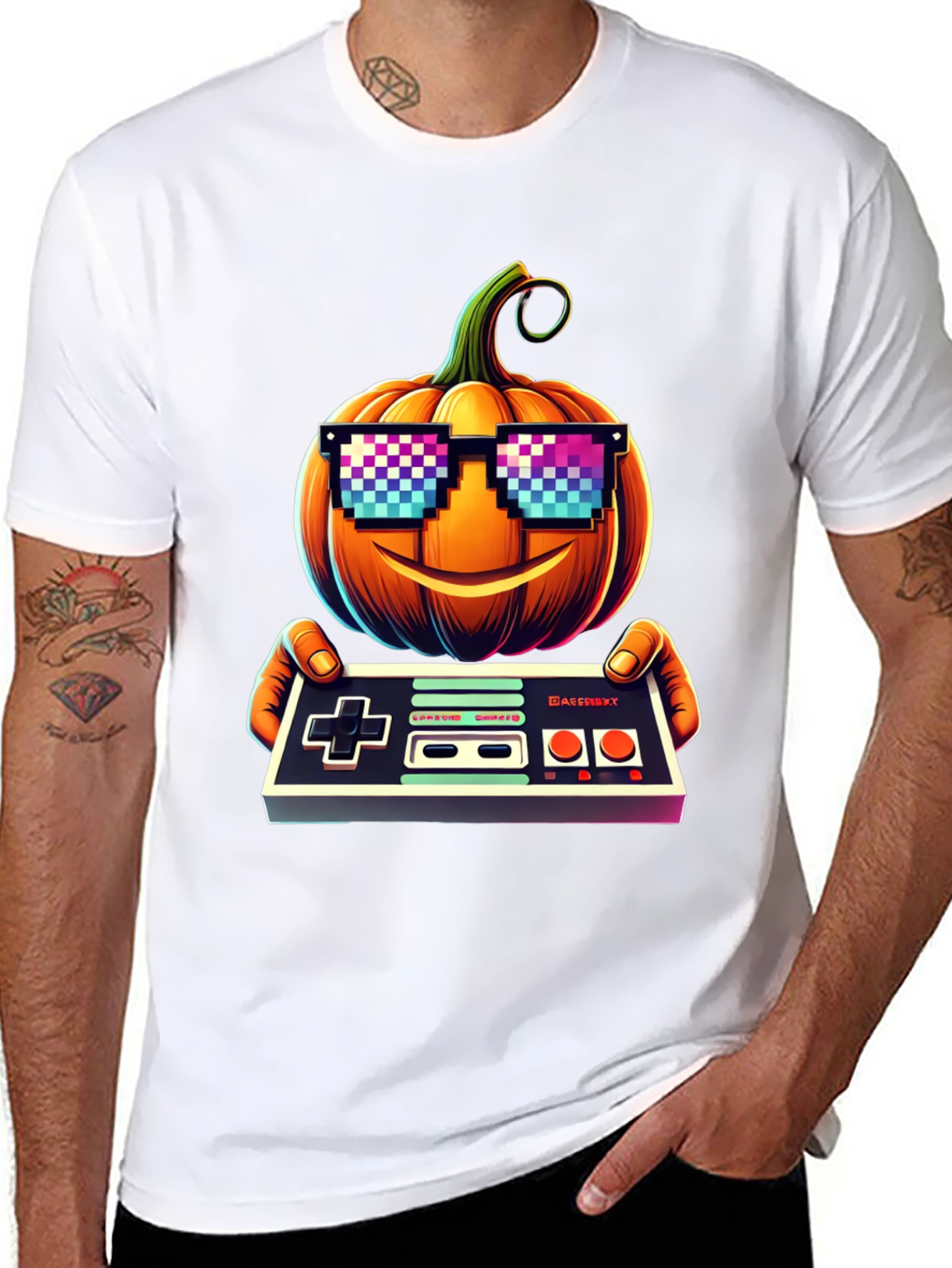 Retro Gamer Pumpkin Tee