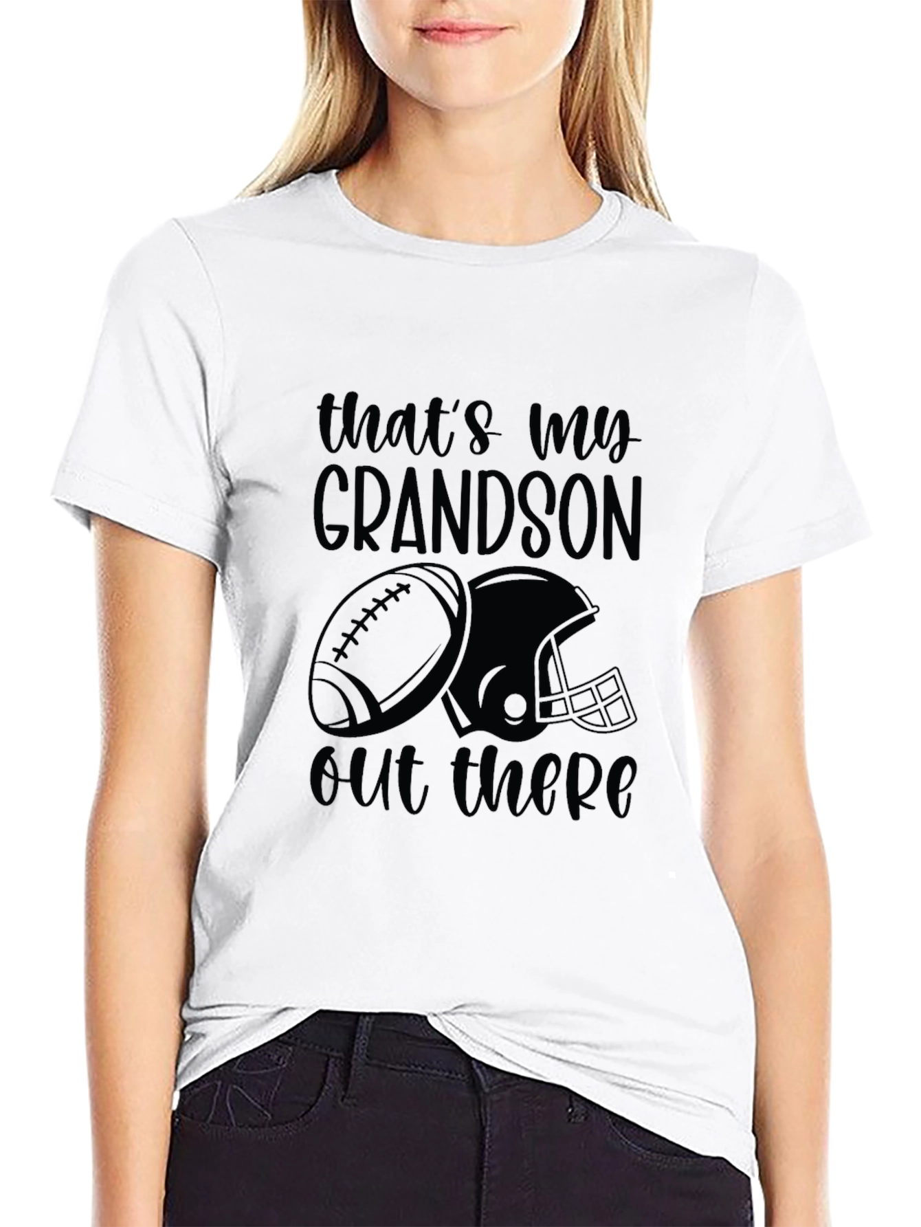 Grandson Football T-Shirt - Proud Grandparent Apparel