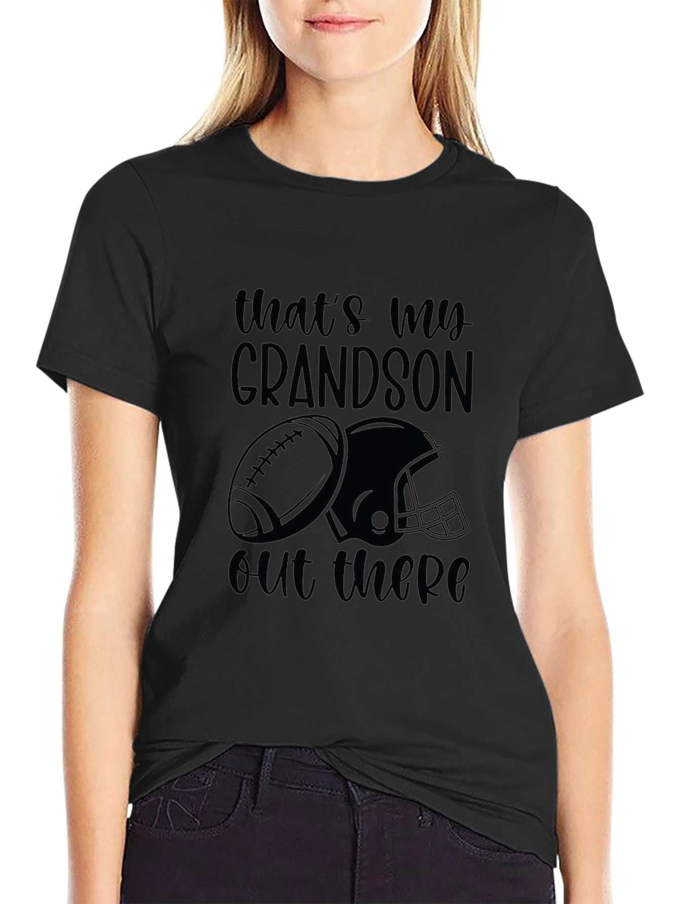 Grandson Football T-Shirt - Proud Grandparent Apparel