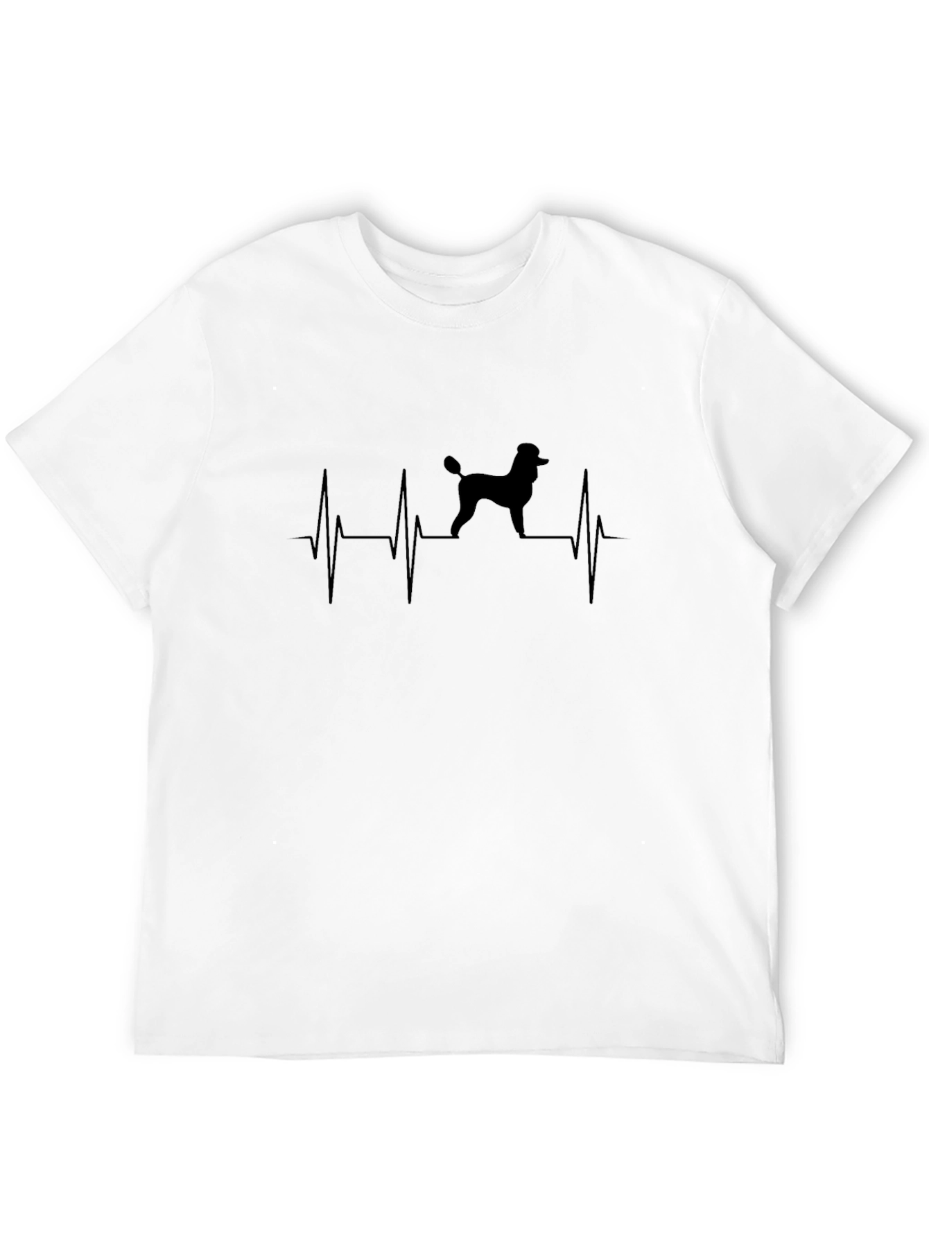 Poodle Heartbeat T-Shirt - Black