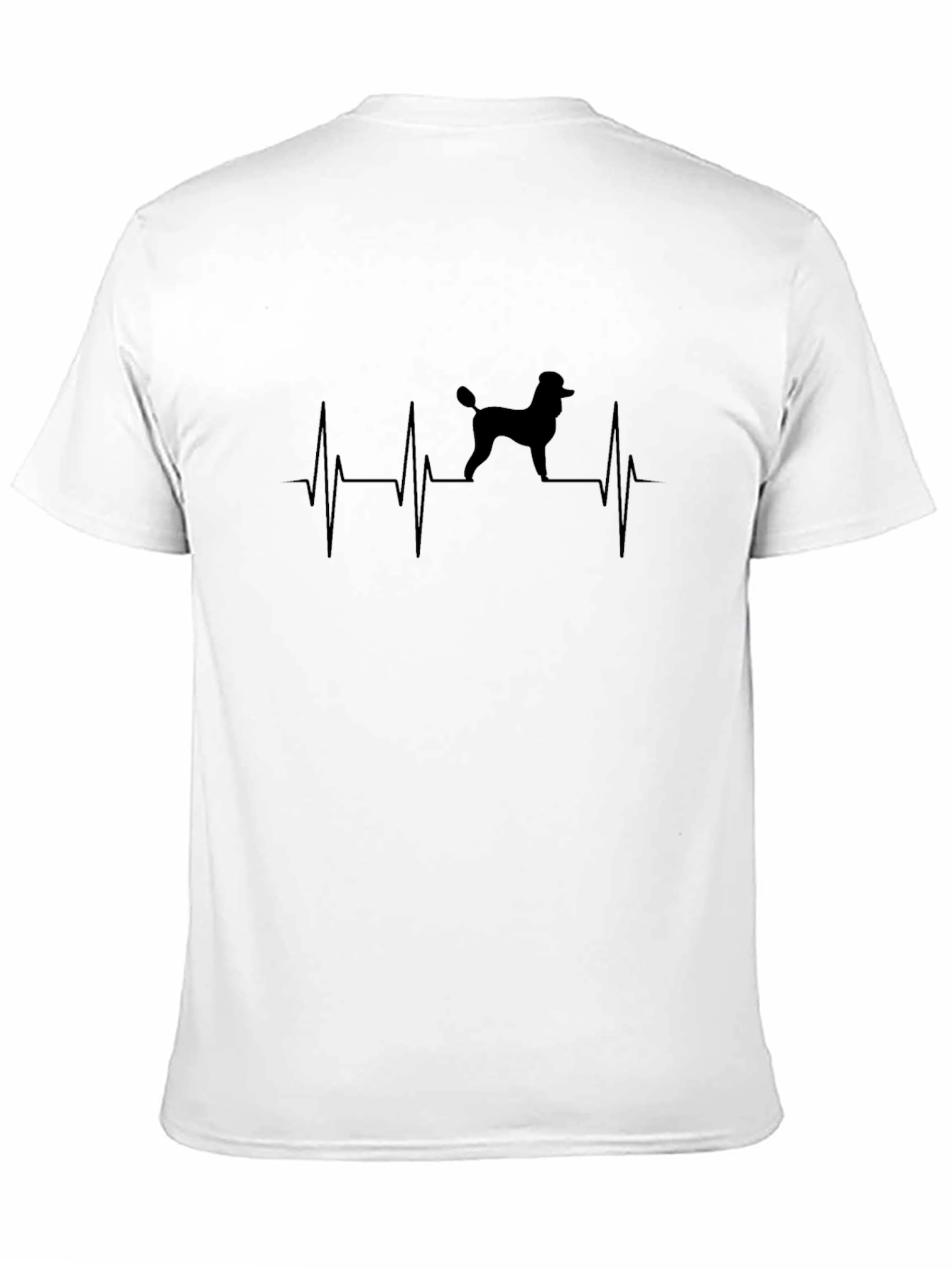 Poodle Heartbeat T-Shirt - Black