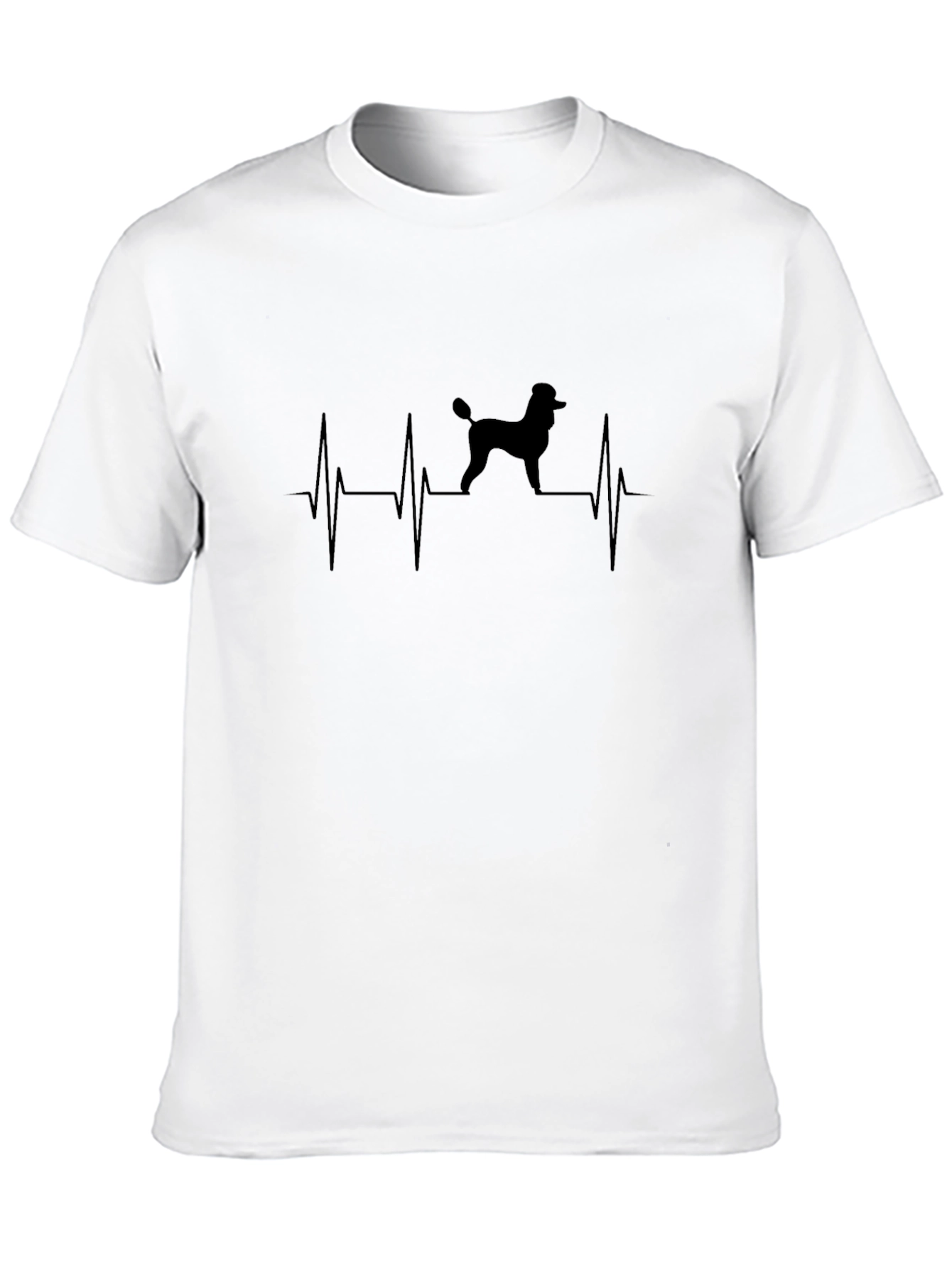 Poodle Heartbeat T-Shirt - Black