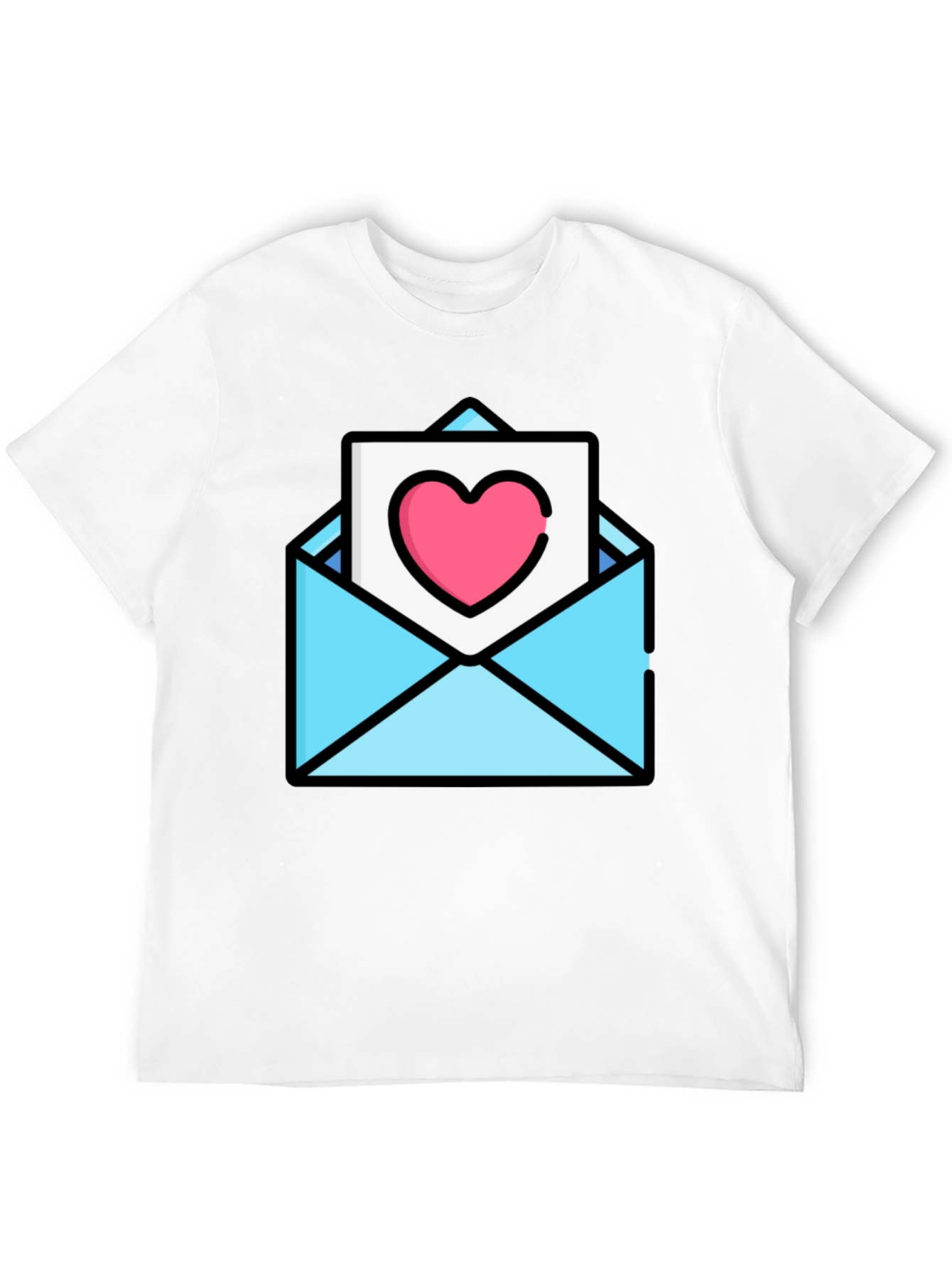 Heart Envelope Graphic Tee - Trendy Love Letter Shirt