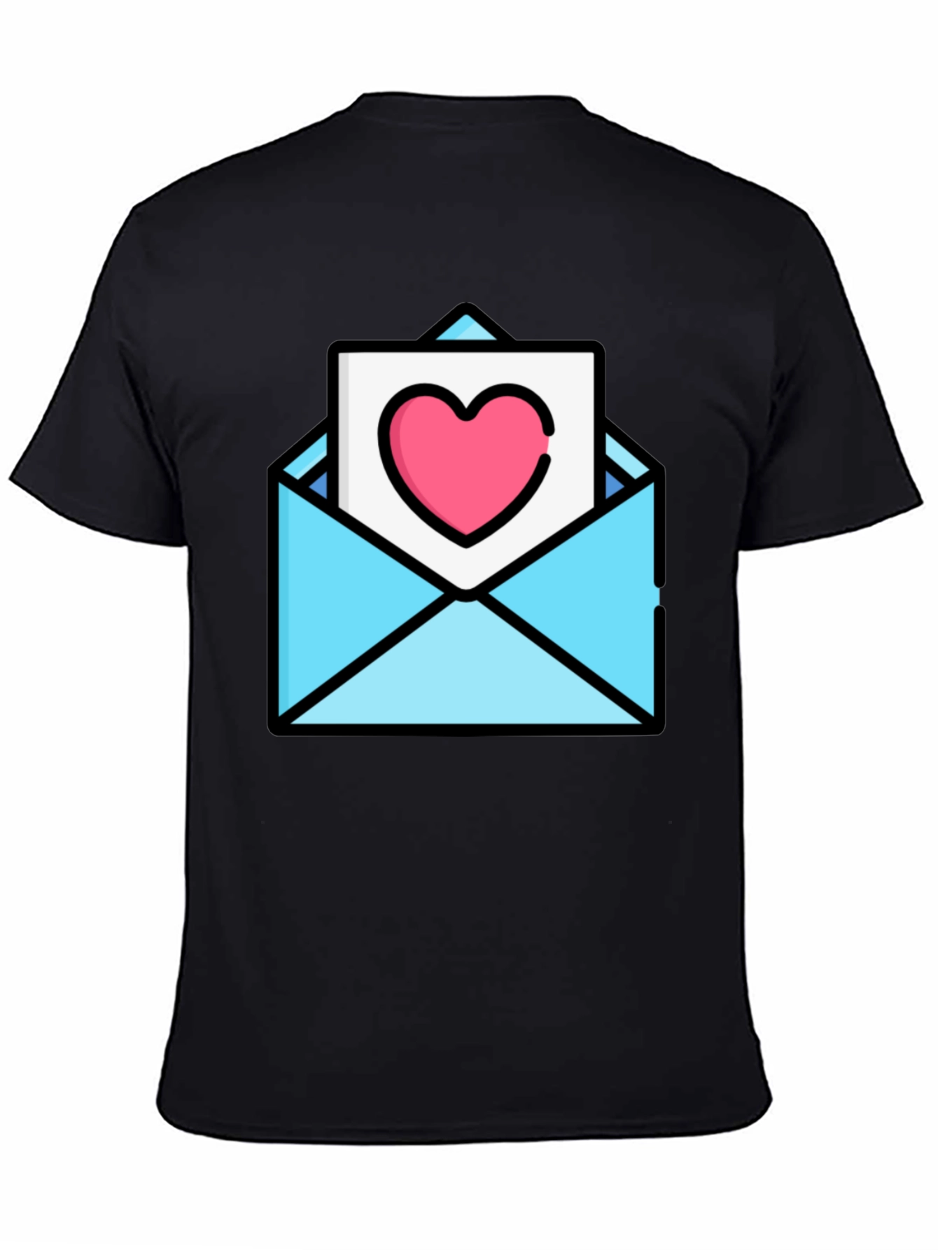 Heart Envelope Graphic Tee - Trendy Love Letter Shirt