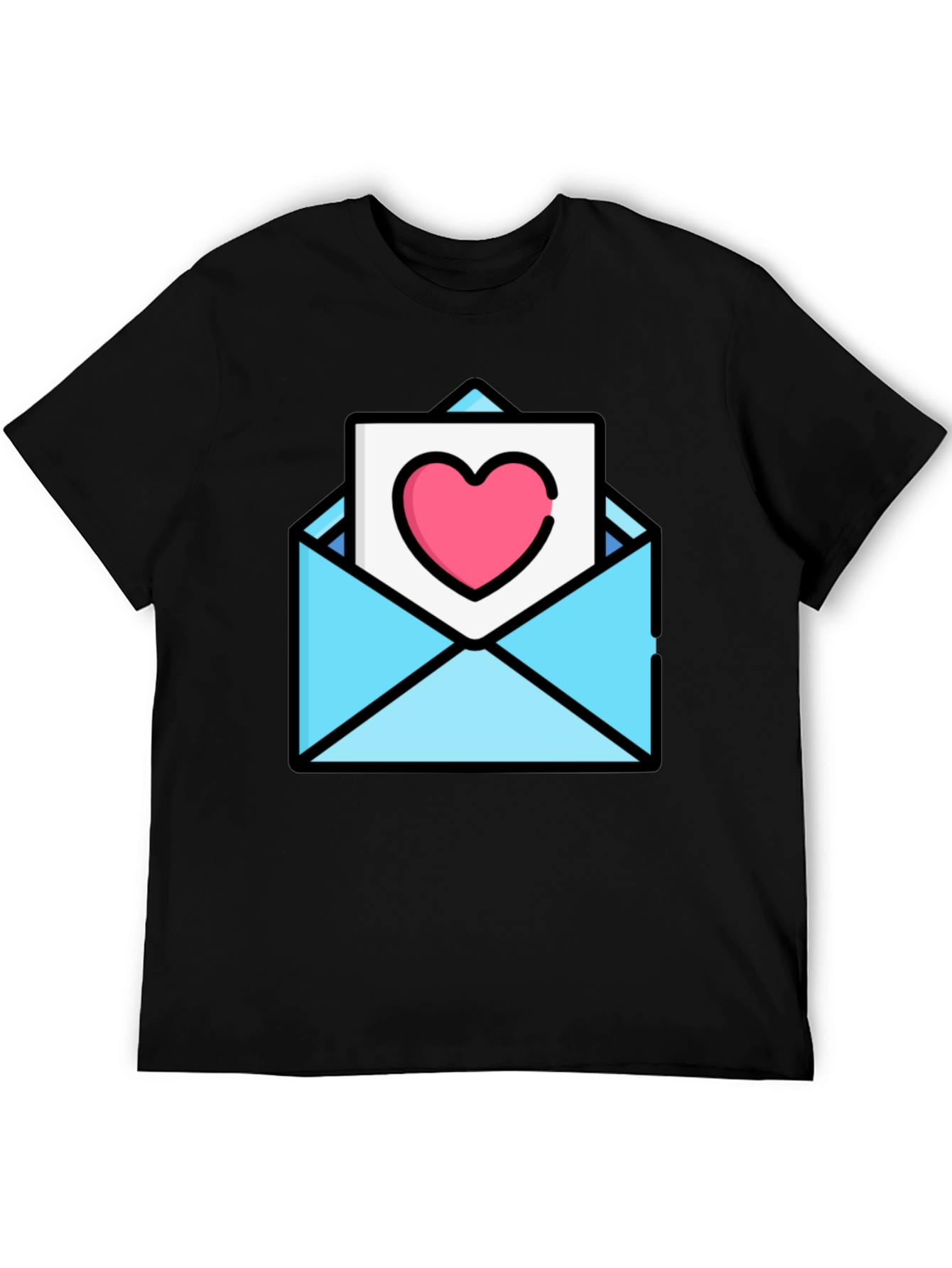 Heart Envelope Graphic Tee - Trendy Love Letter Shirt