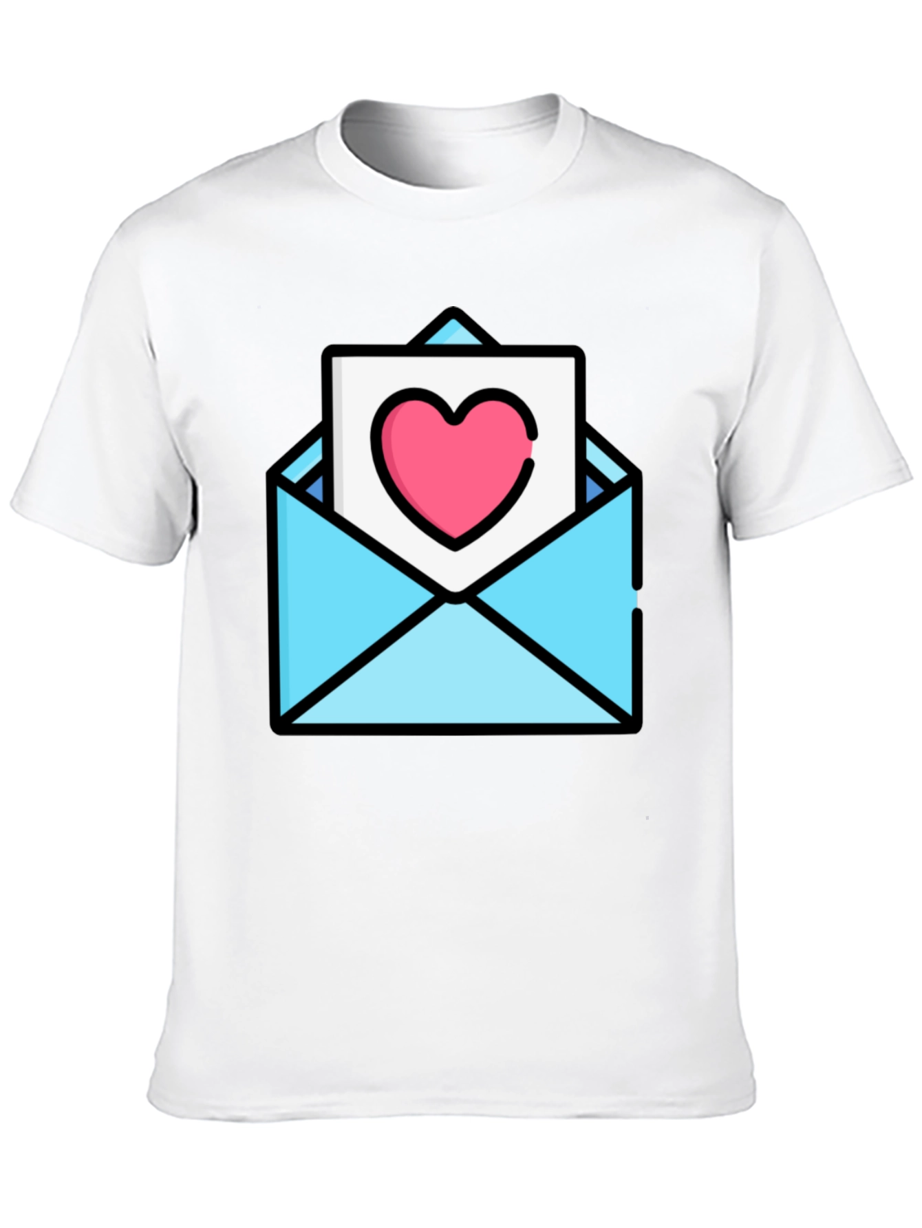 Heart Envelope Graphic Tee - Trendy Love Letter Shirt