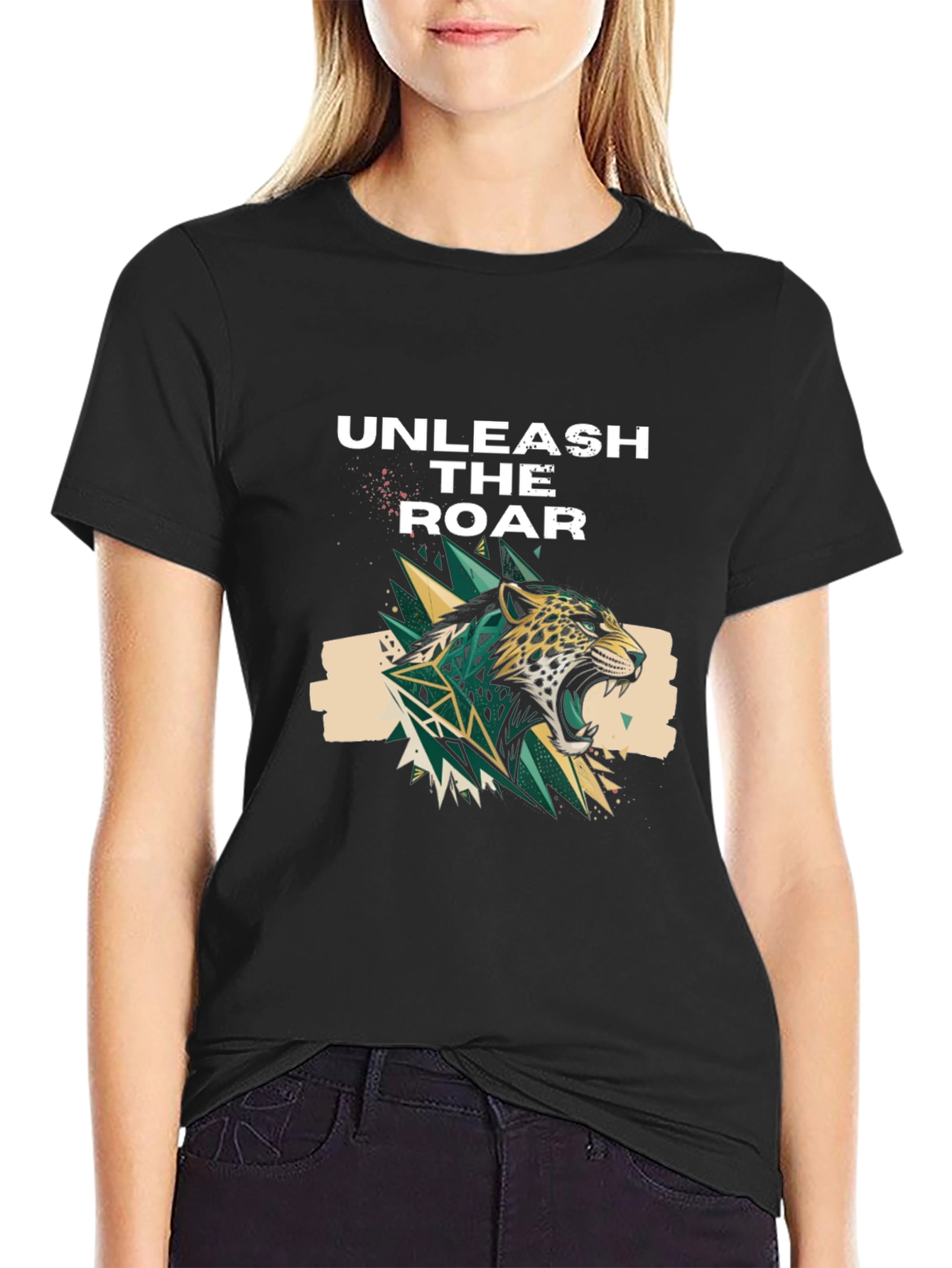Unleash the Roar Graphic Print T-Shirt