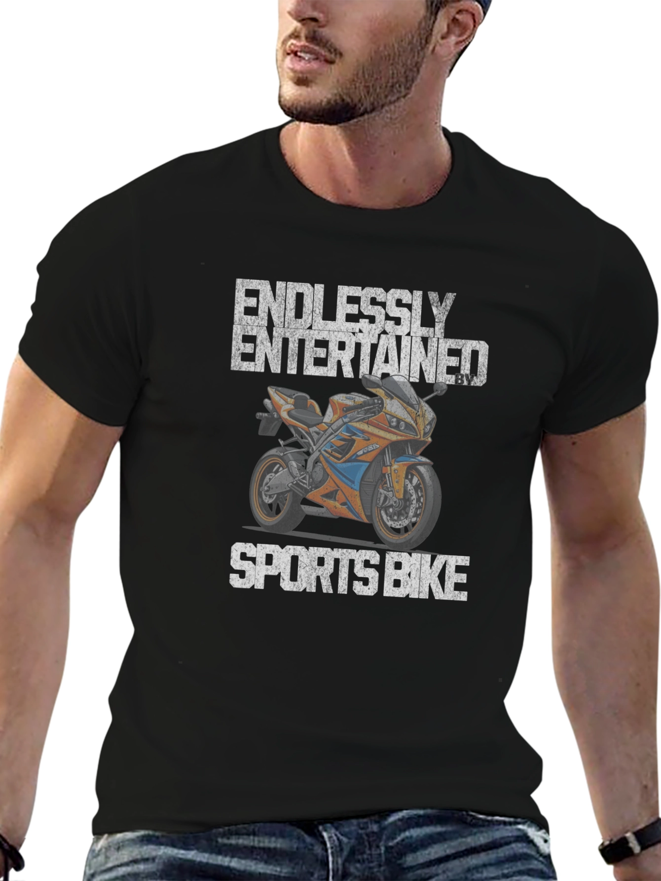 Endlessly Entertained Sports Bike Graphic Tee