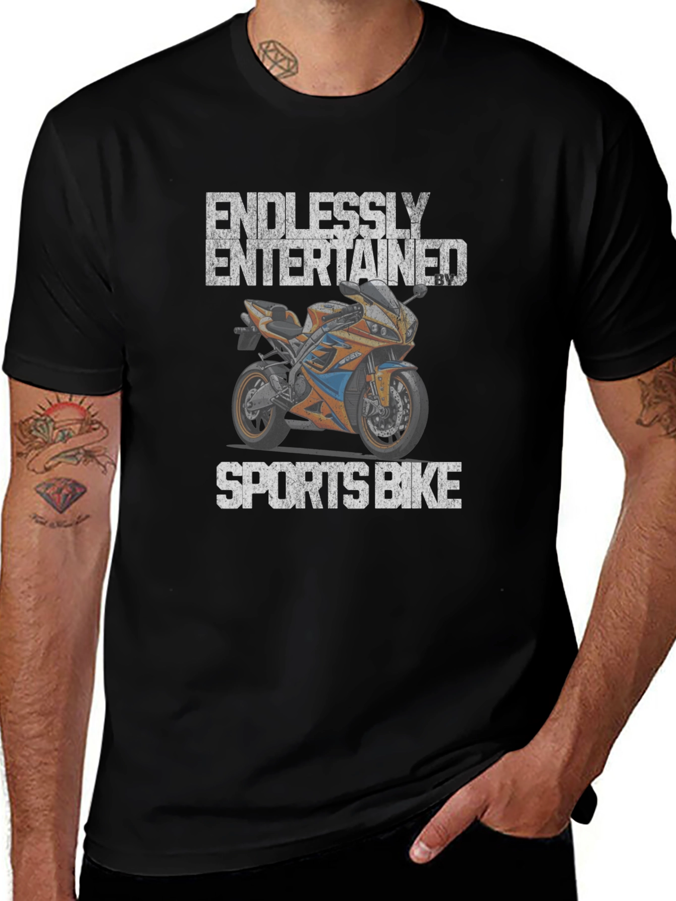 Endlessly Entertained Sports Bike Graphic Tee