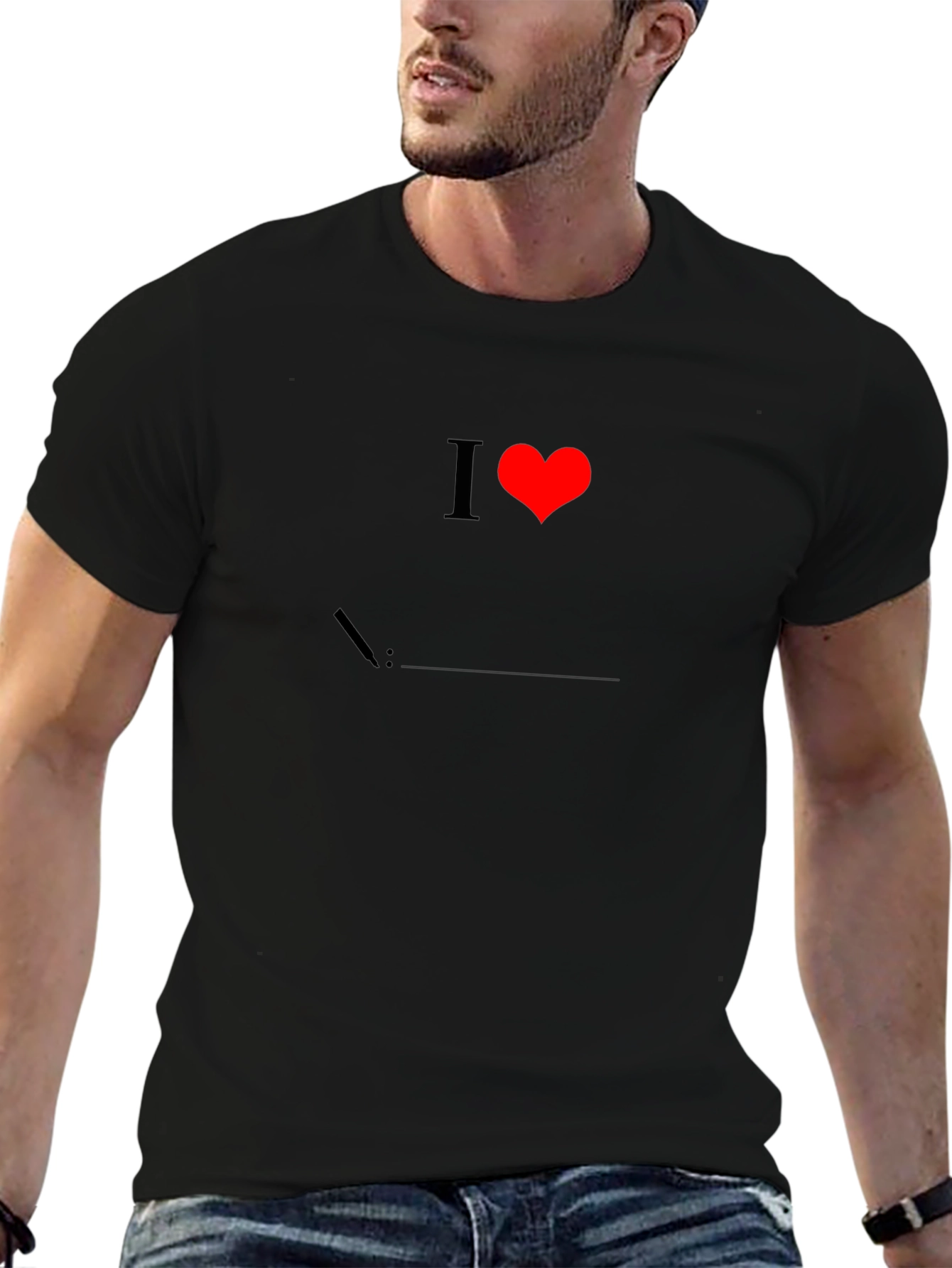 I Love Linux Black T-Shirt