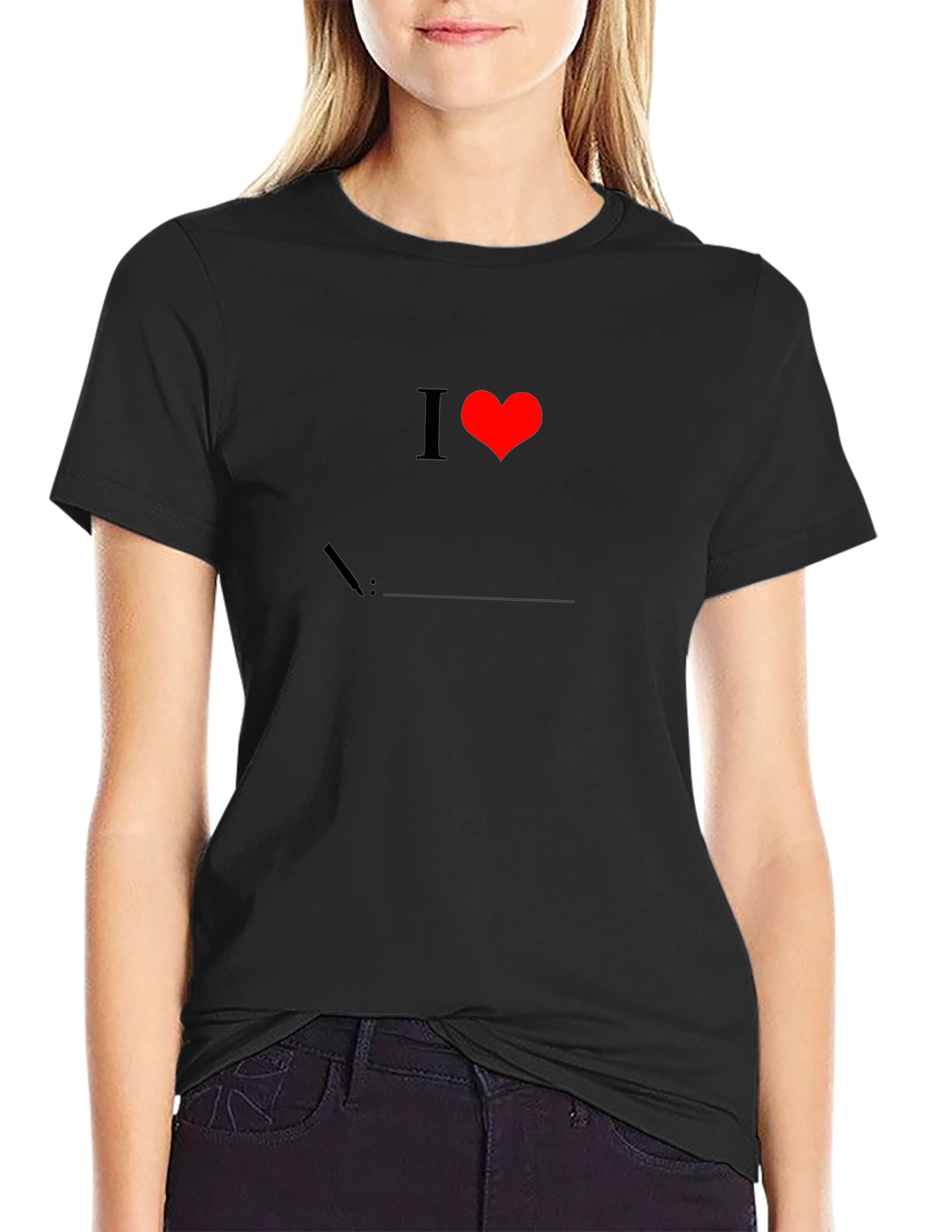 I Love Linux Black T-Shirt