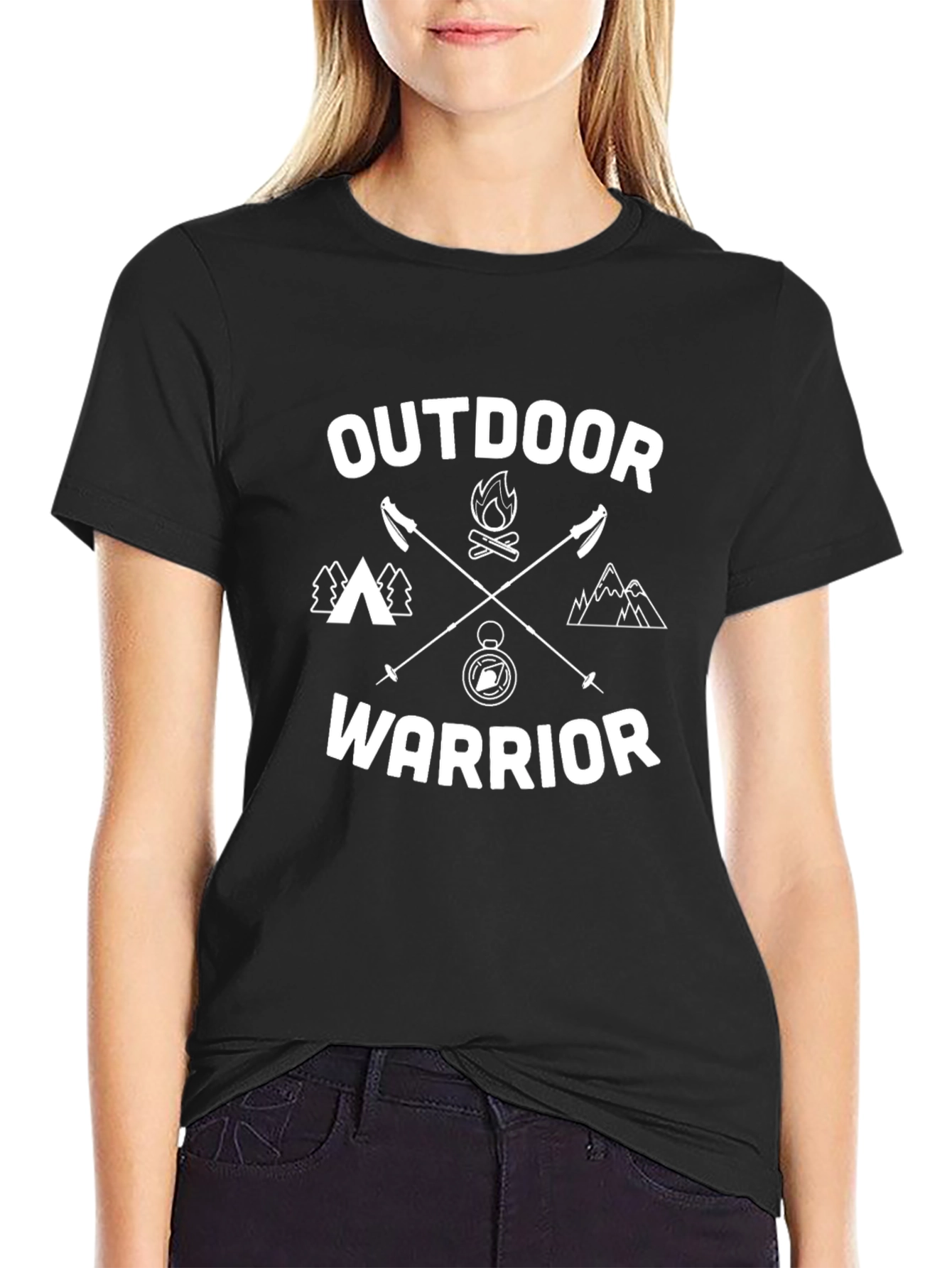Outdoor Warrior Graphic Tee - Black
