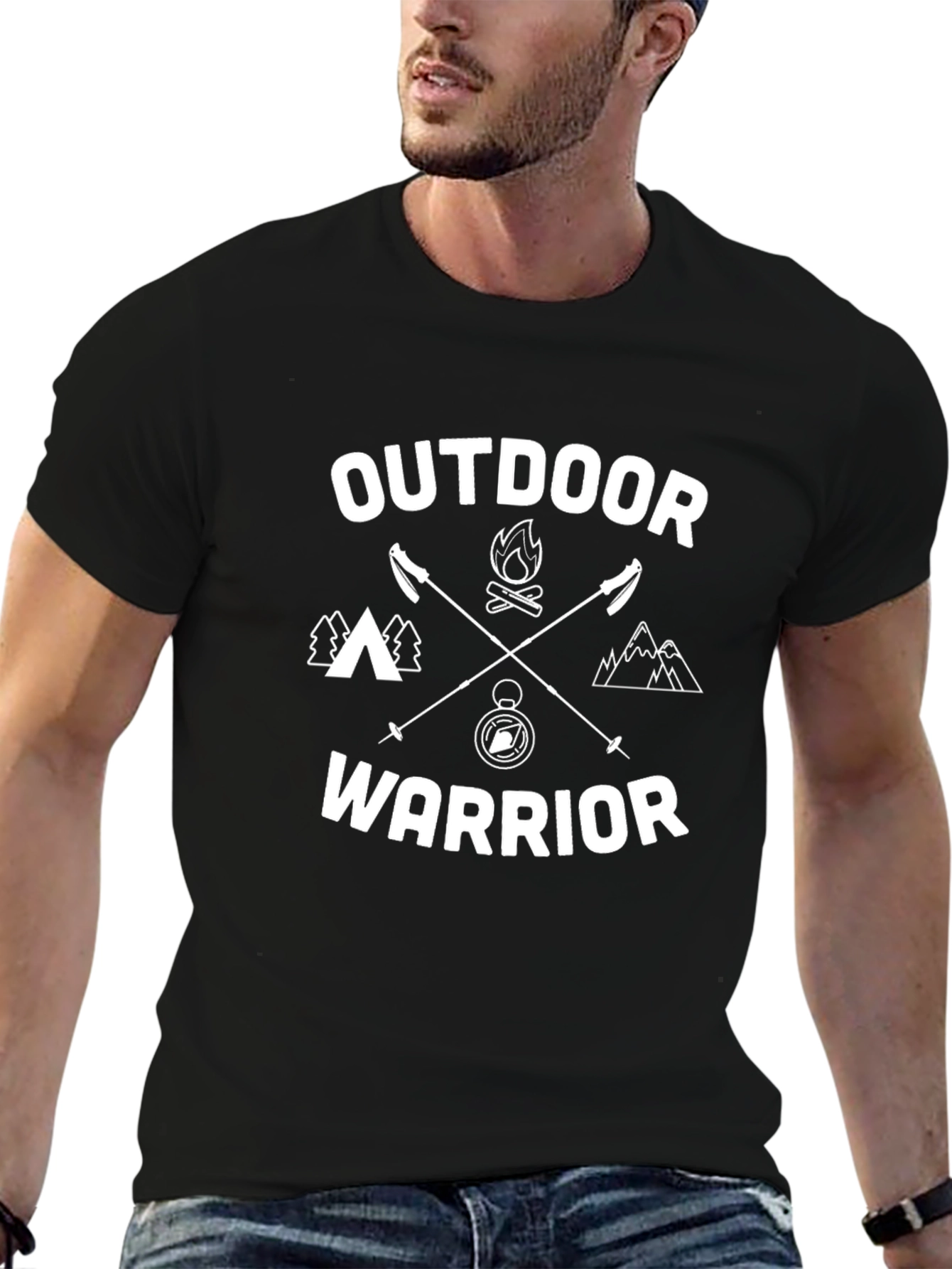 Outdoor Warrior Graphic Tee - Black