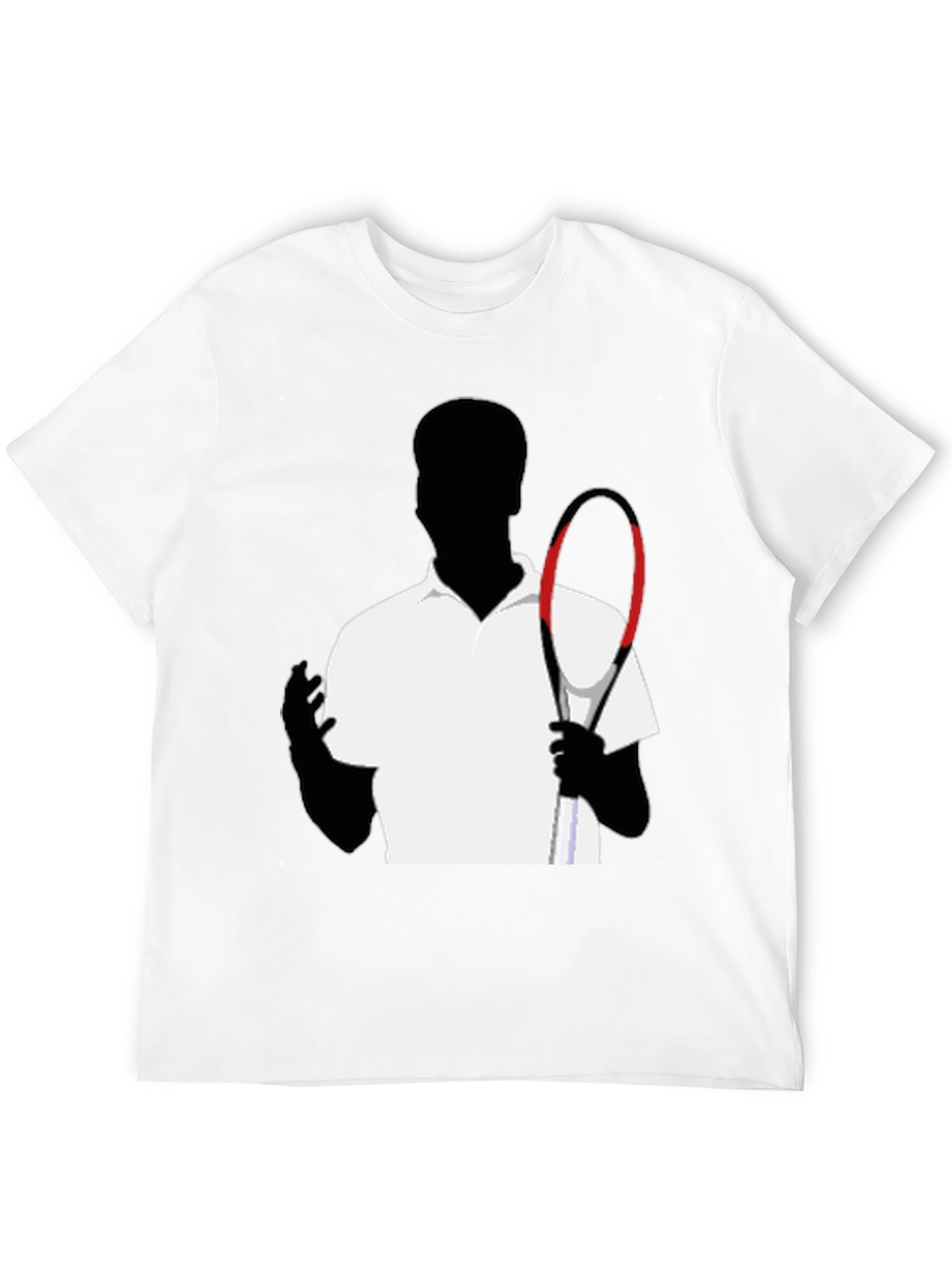 Tennis Player Graphic Tee - Stylish Silhouette Design