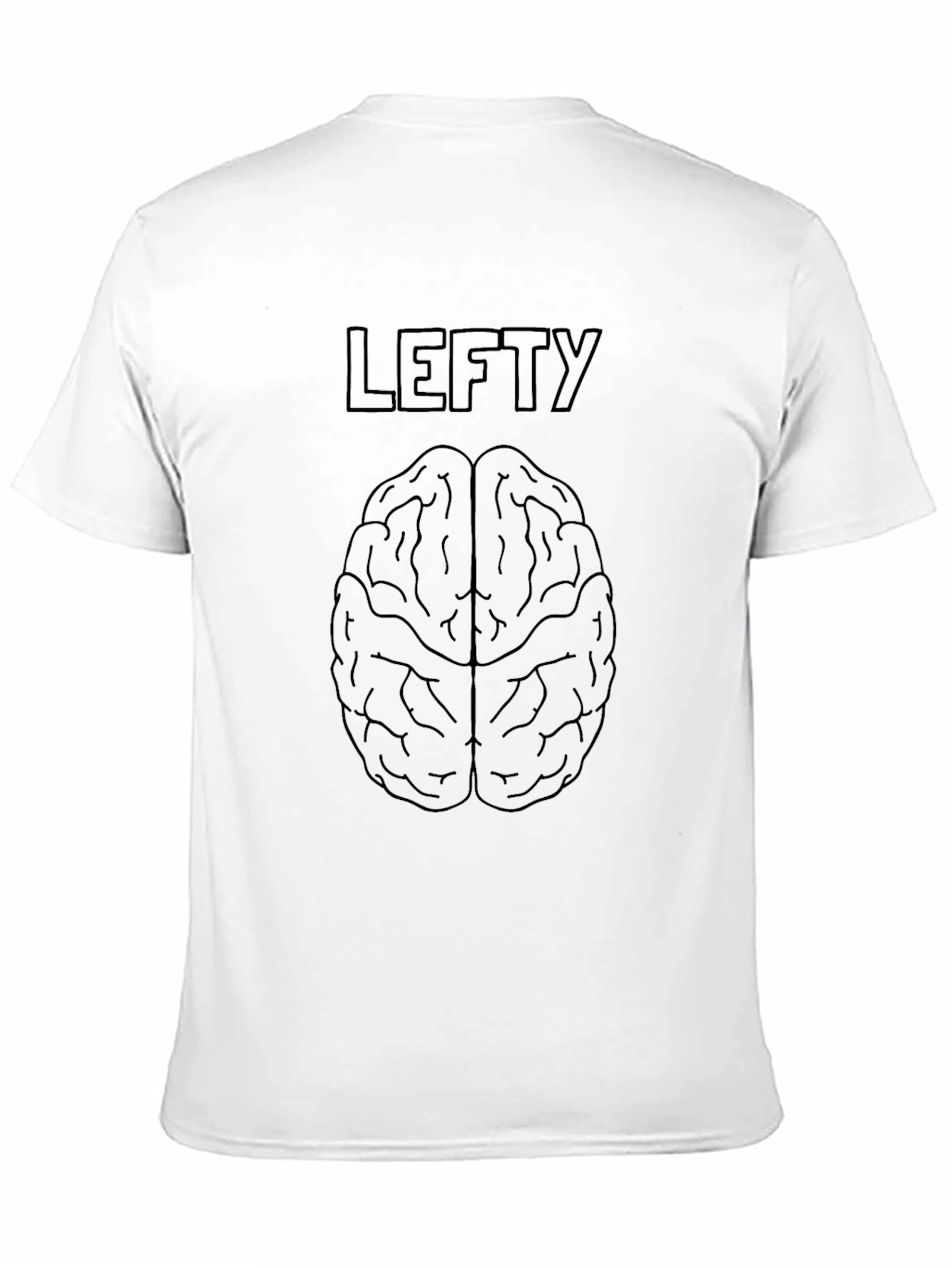 Lefty Brain Graphic Tee - Black Cotton T-Shirt