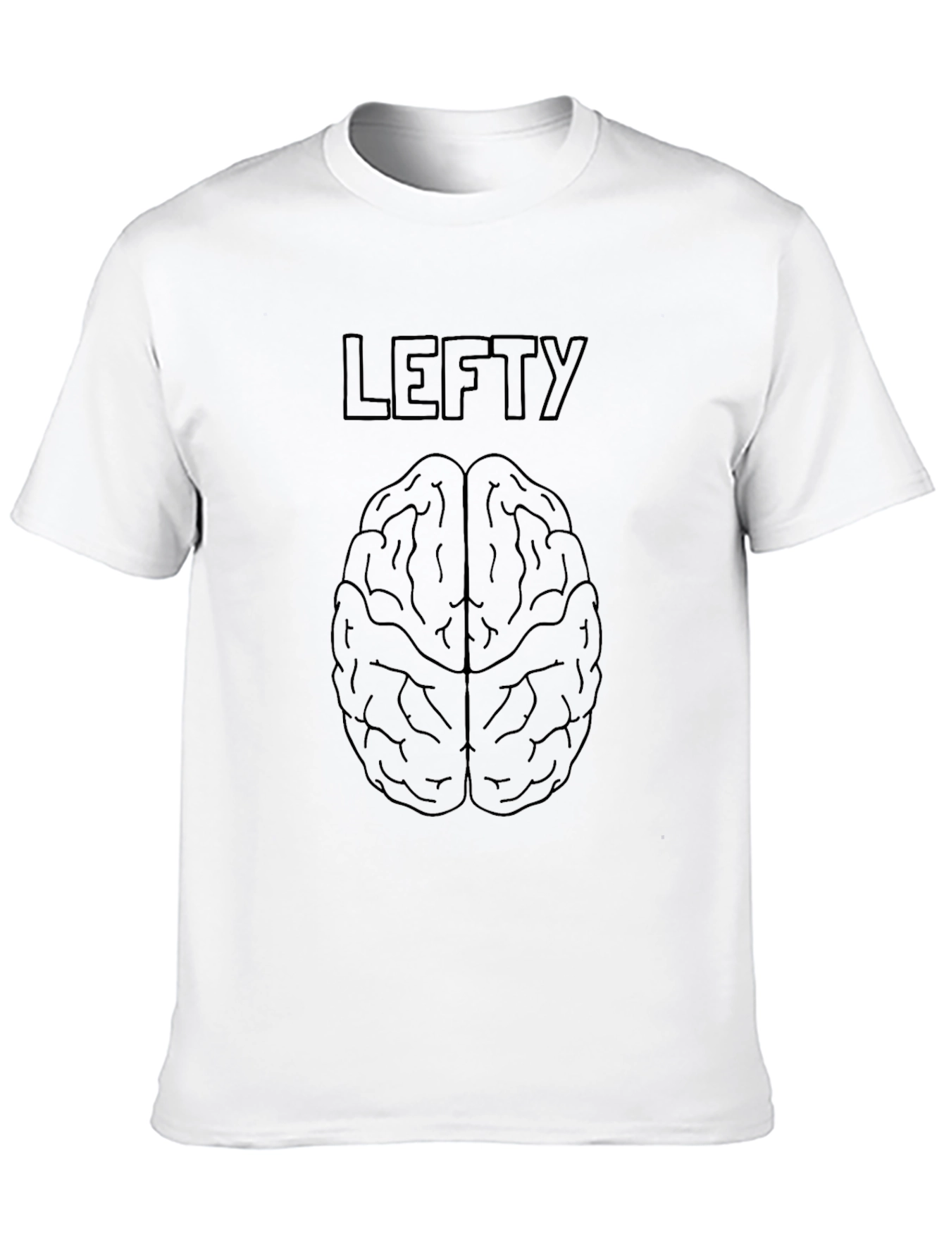 Lefty Brain Graphic Tee - Black Cotton T-Shirt