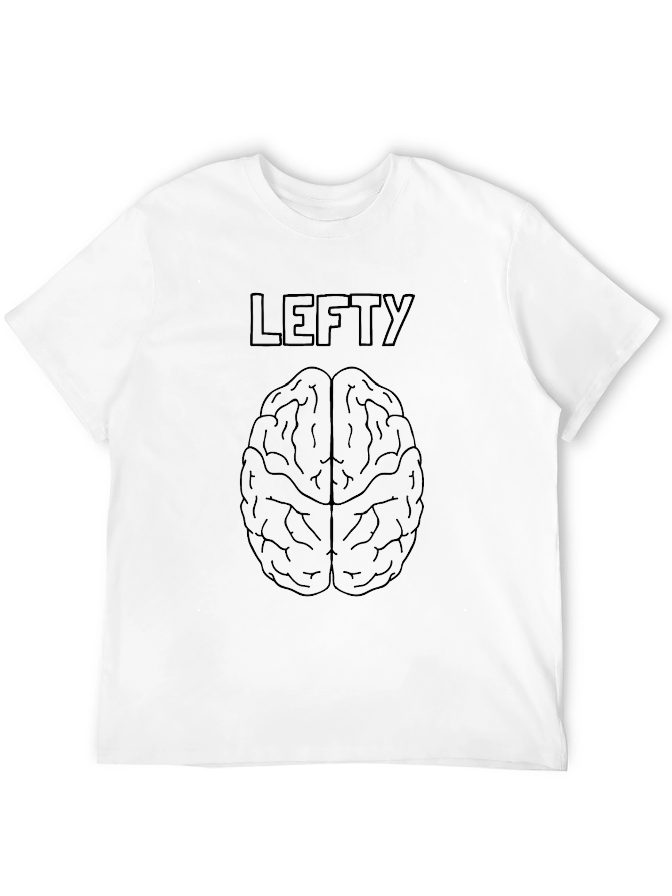 Lefty Brain Graphic Tee - Black Cotton T-Shirt