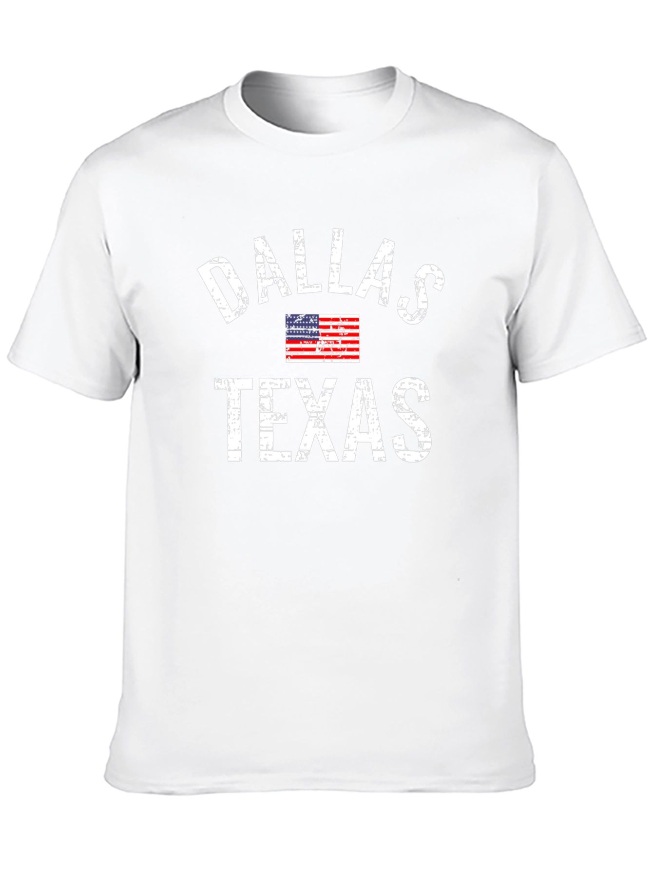 Dallas Texas T-Shirt - Distressed American Flag Design