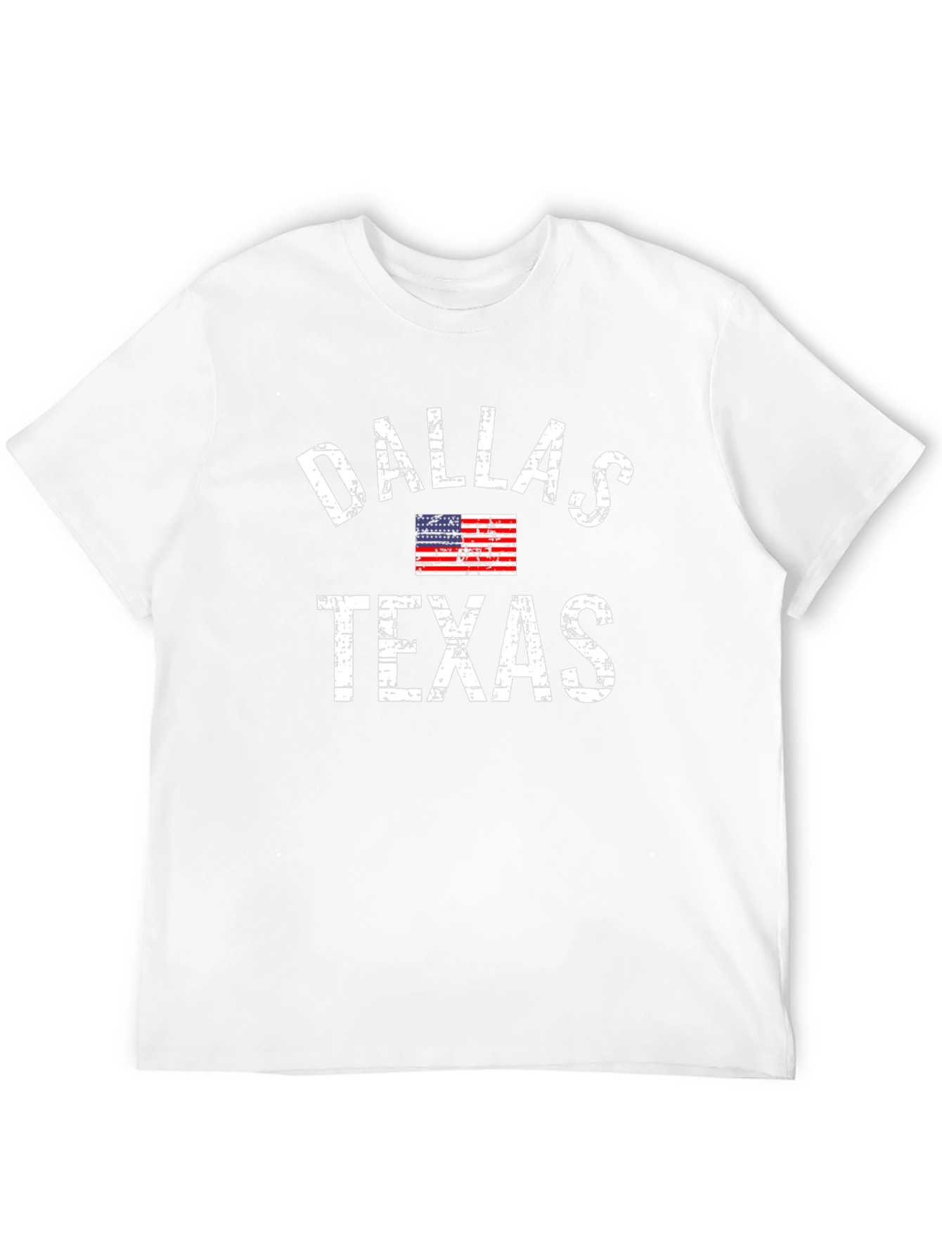 Dallas Texas T-Shirt - Distressed American Flag Design