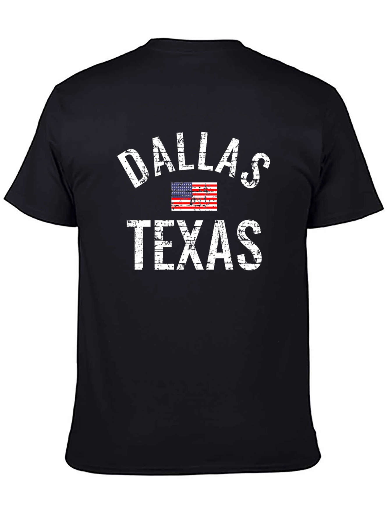Dallas Texas T-Shirt - Distressed American Flag Design