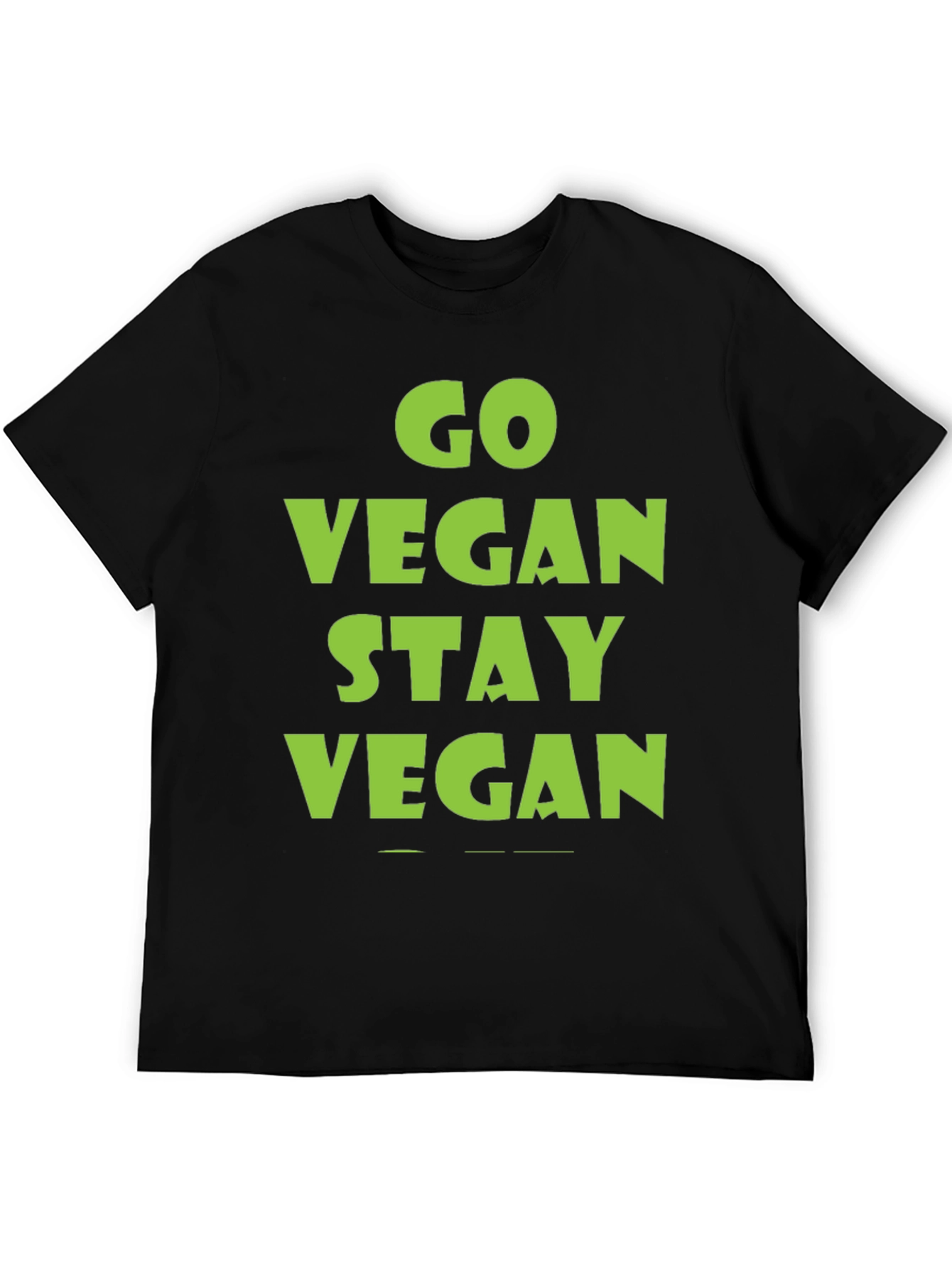 Go Vegan Stay Vegan Black T-Shirt