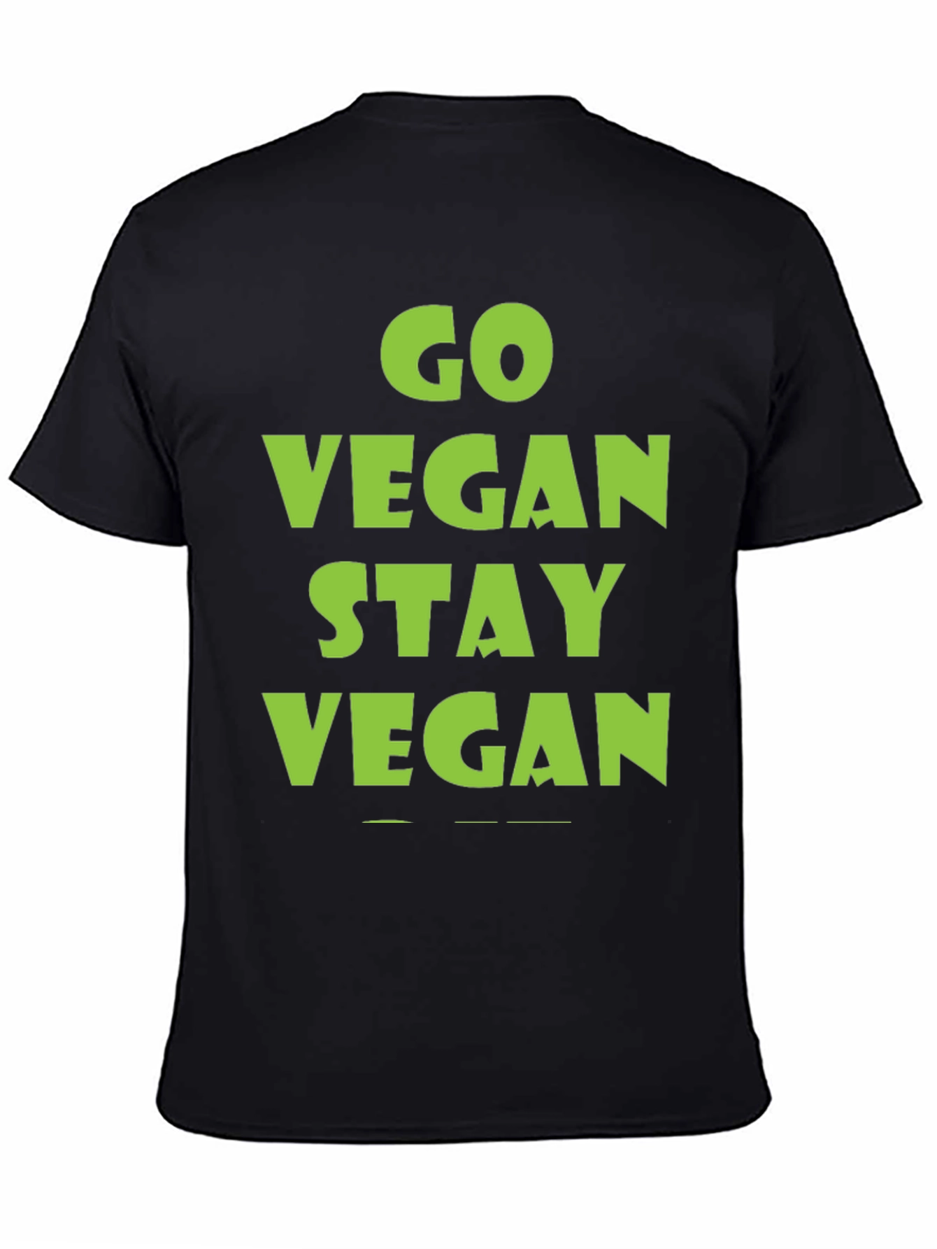 Go Vegan Stay Vegan Black T-Shirt